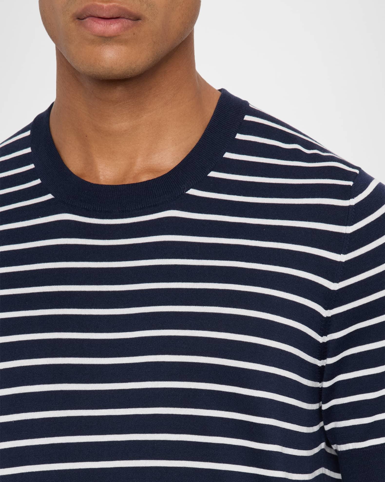 Men's Stripe Short-Sleeve Sweater Product Image