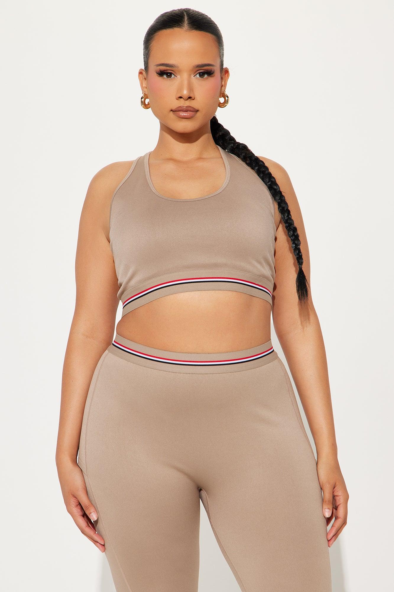 Power Up Flex Seamless Sports Bra - Taupe Product Image