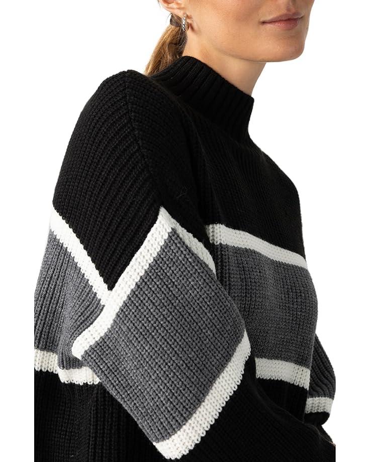 Women's Sanctuary Mock Neck Stripe Sweater Product Image
