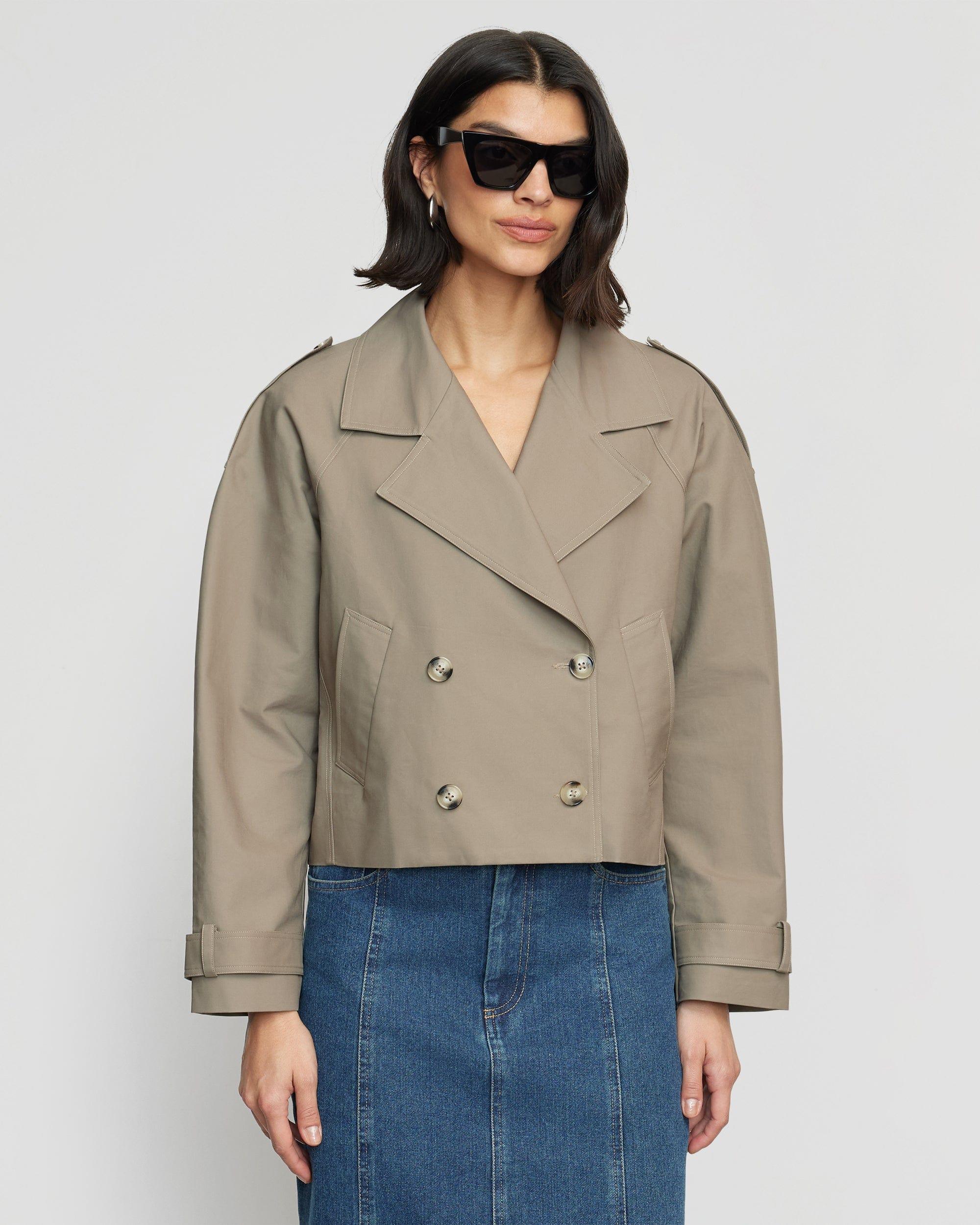 Luca Cropped Trench Jacket Product Image