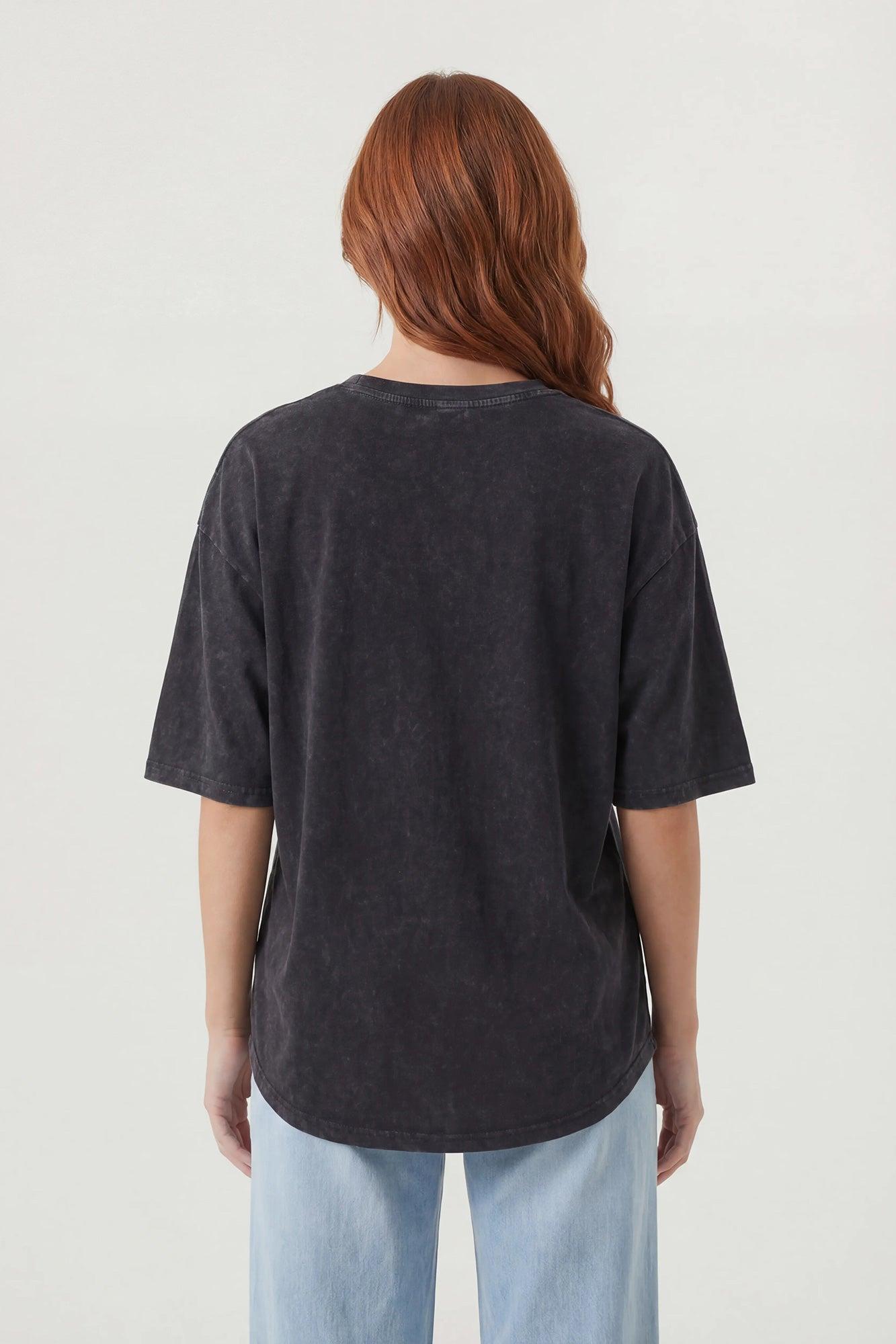 Oversized Graphic Washed T-Shirt Female Product Image