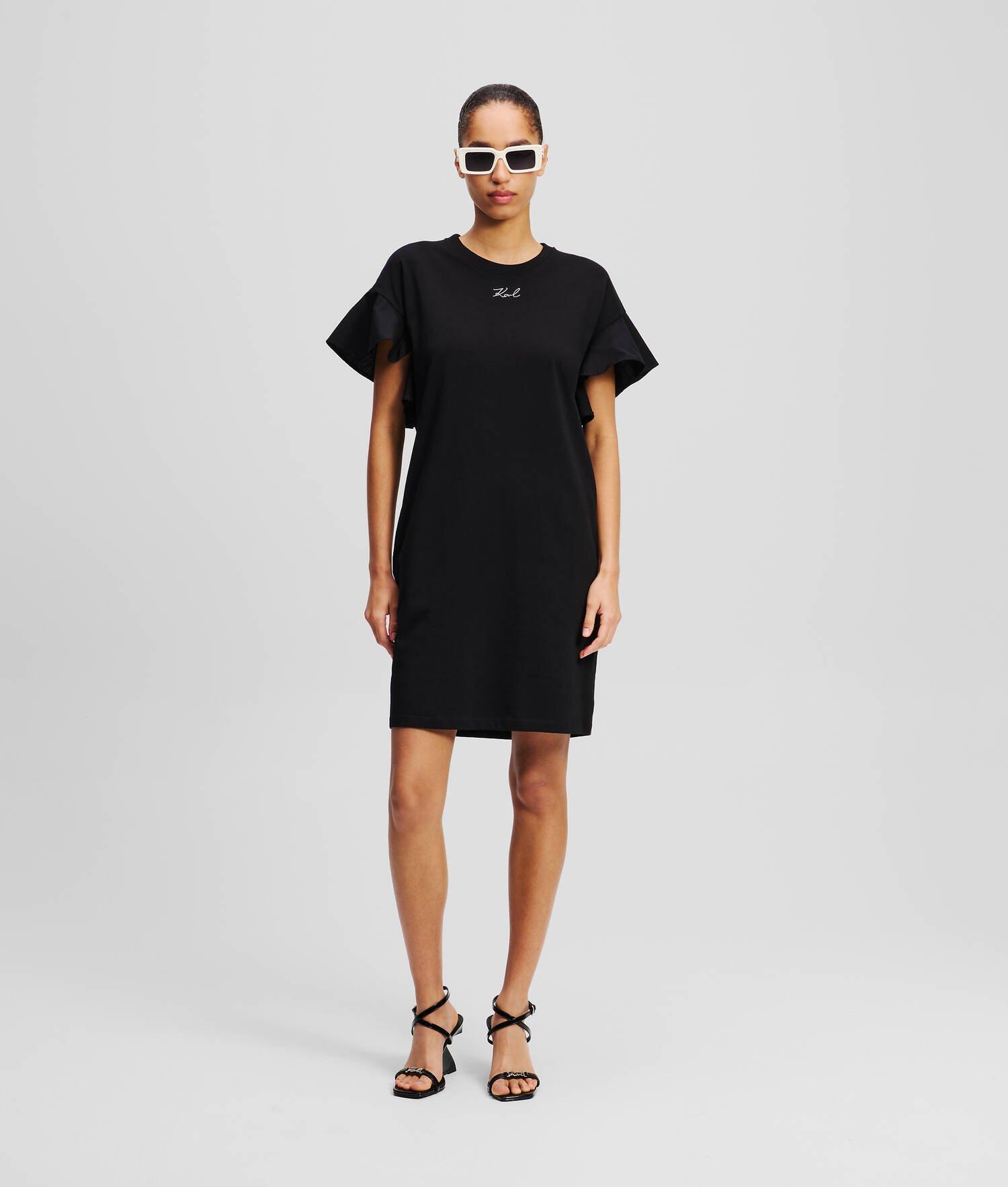 FABRIC MIX T-SHIRT DRESS Product Image
