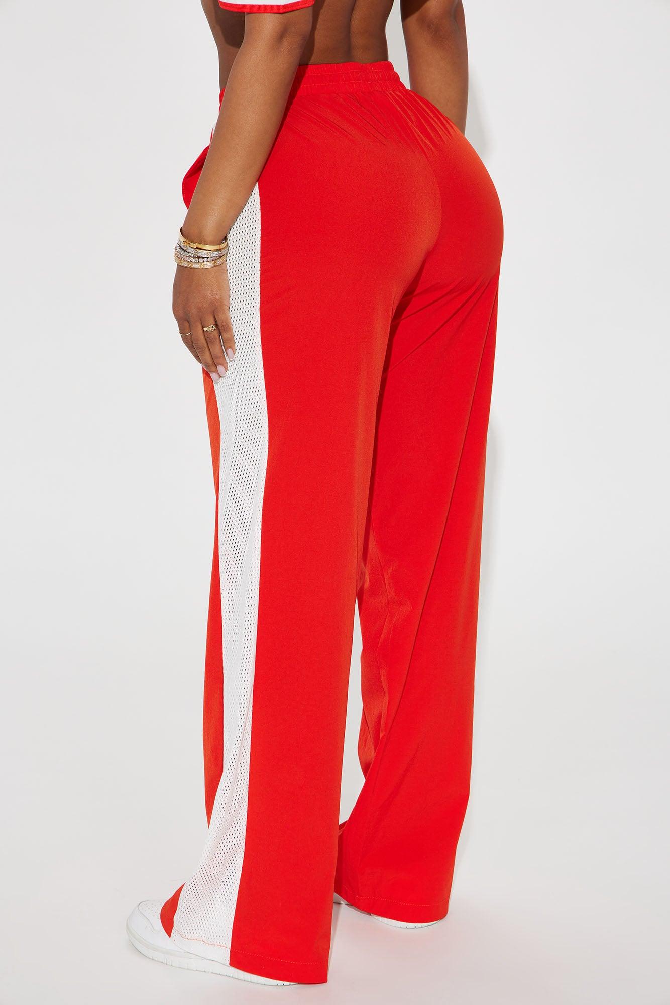Bratty Wide Leg Sweatpants - Orange Product Image