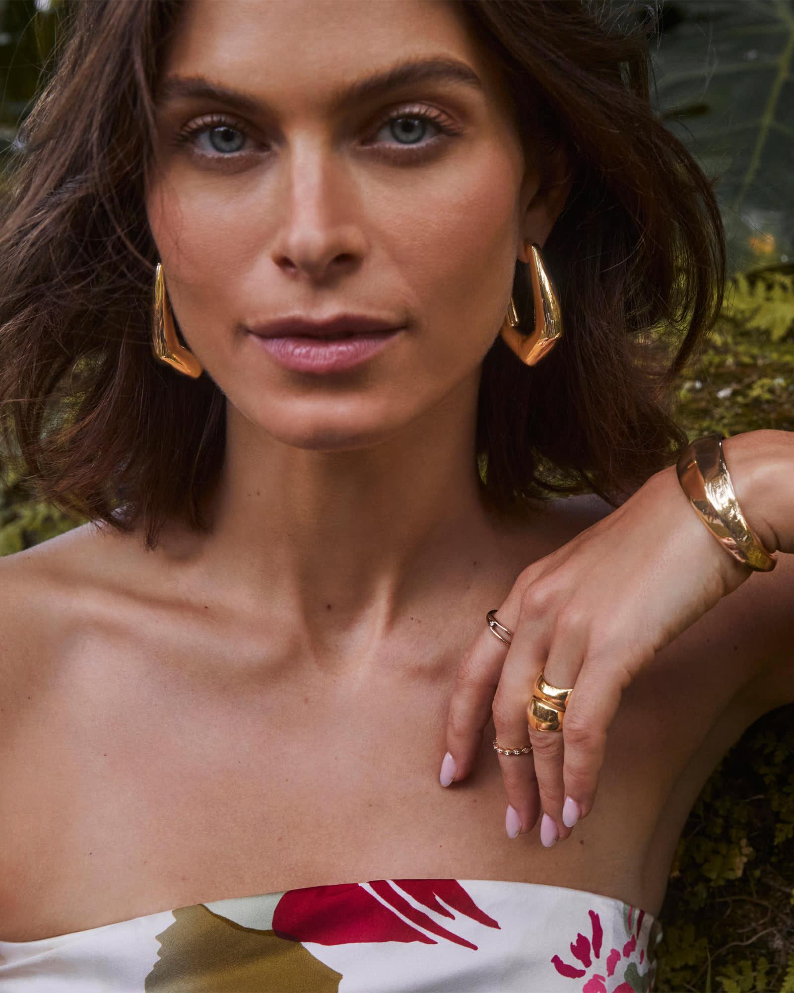 Kaia Gold Hoop Earrings Product Image