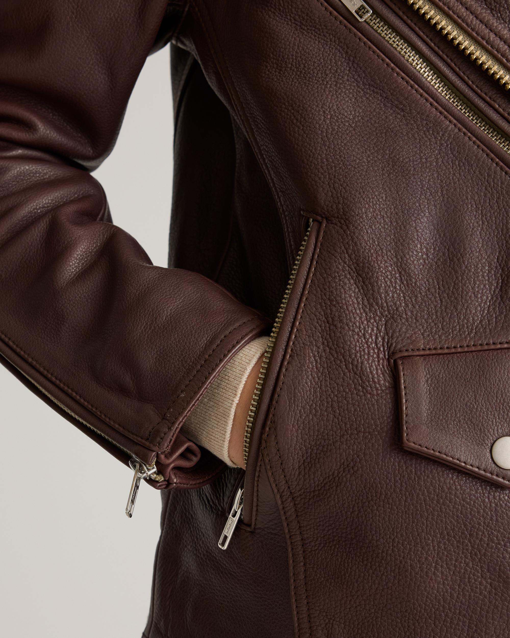 Quince | Women's Oversized Biker Jacket Size XS, Leather Product Image