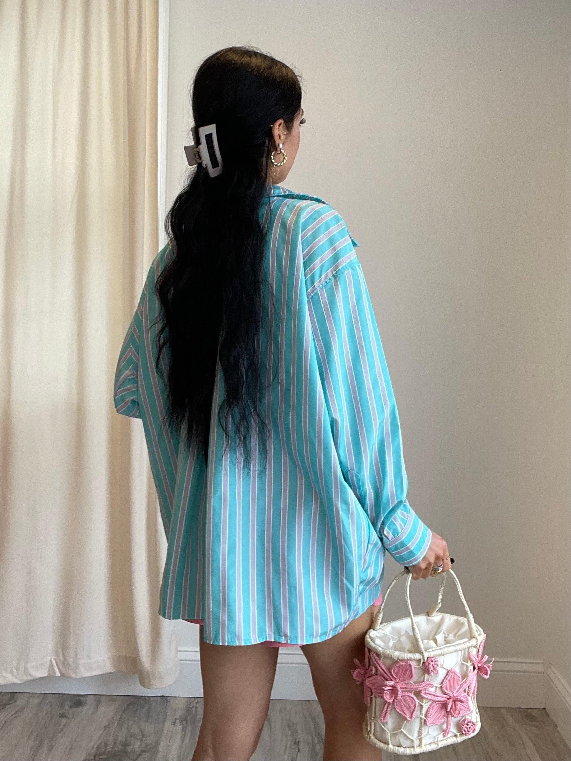 Katy Oversized Striped Shirt | FINAL SALE Product Image