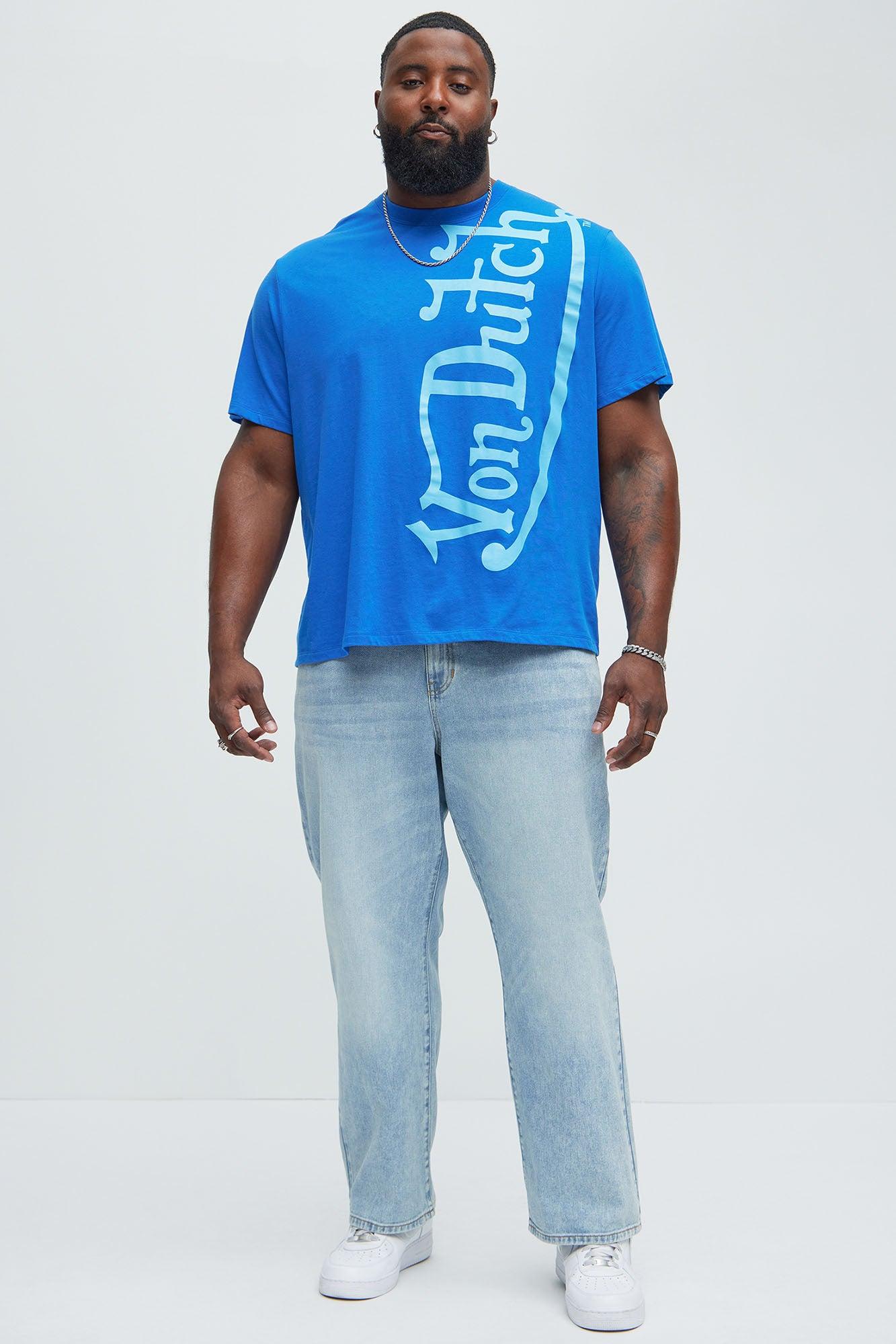 Von Dutch Blasted Short Sleeve Tee - Blue Product Image