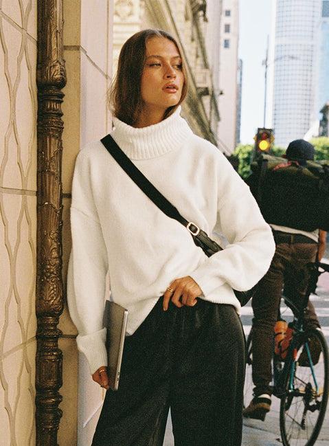 Oswin Turtleneck Sweater White Product Image