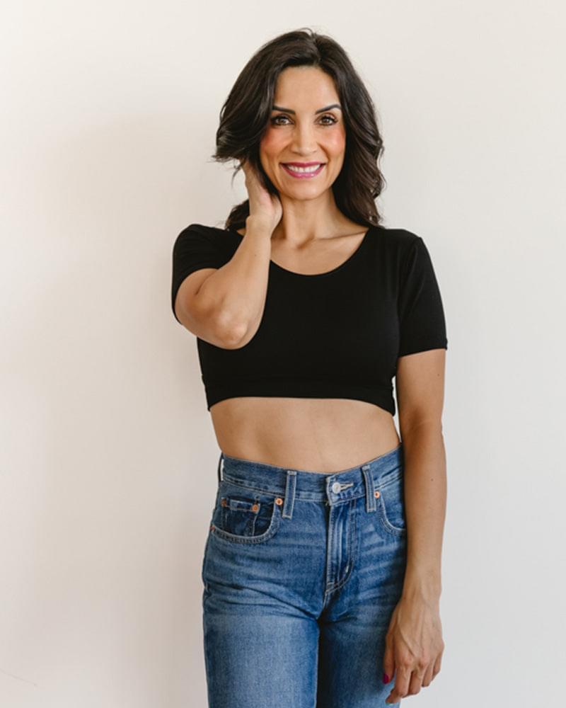 HALFTEE Layering Fashions Classic Boyfriend Halftee Female Product Image