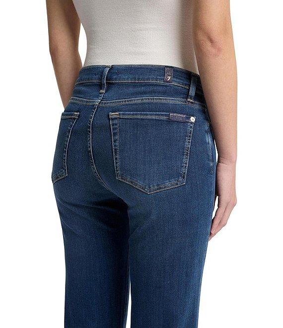 7 For All Mankind Dojo Tailorless Mid Rise Flared Leg Denim Jeans Product Image