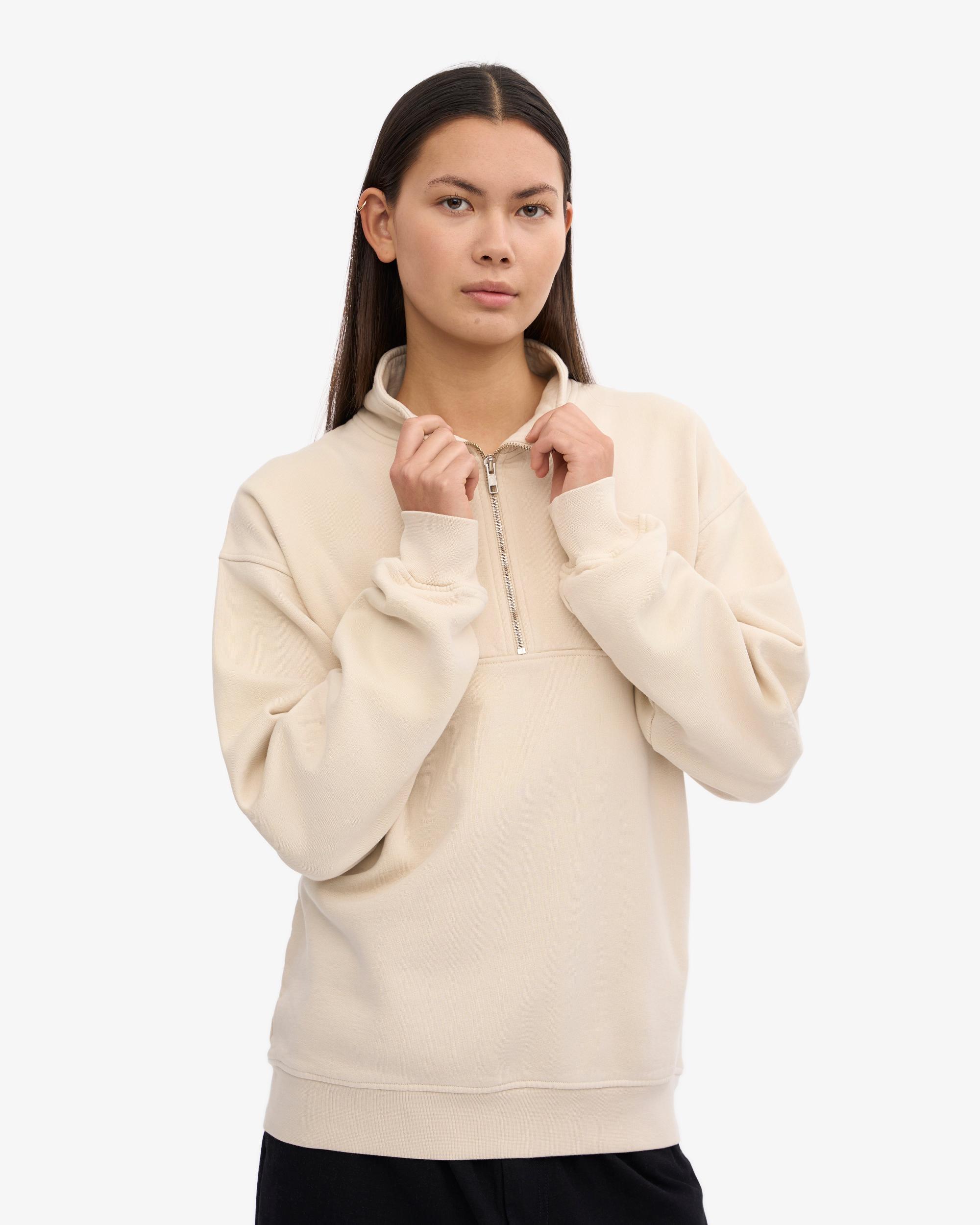 Organic Quarter Zip - Ivory White Product Image