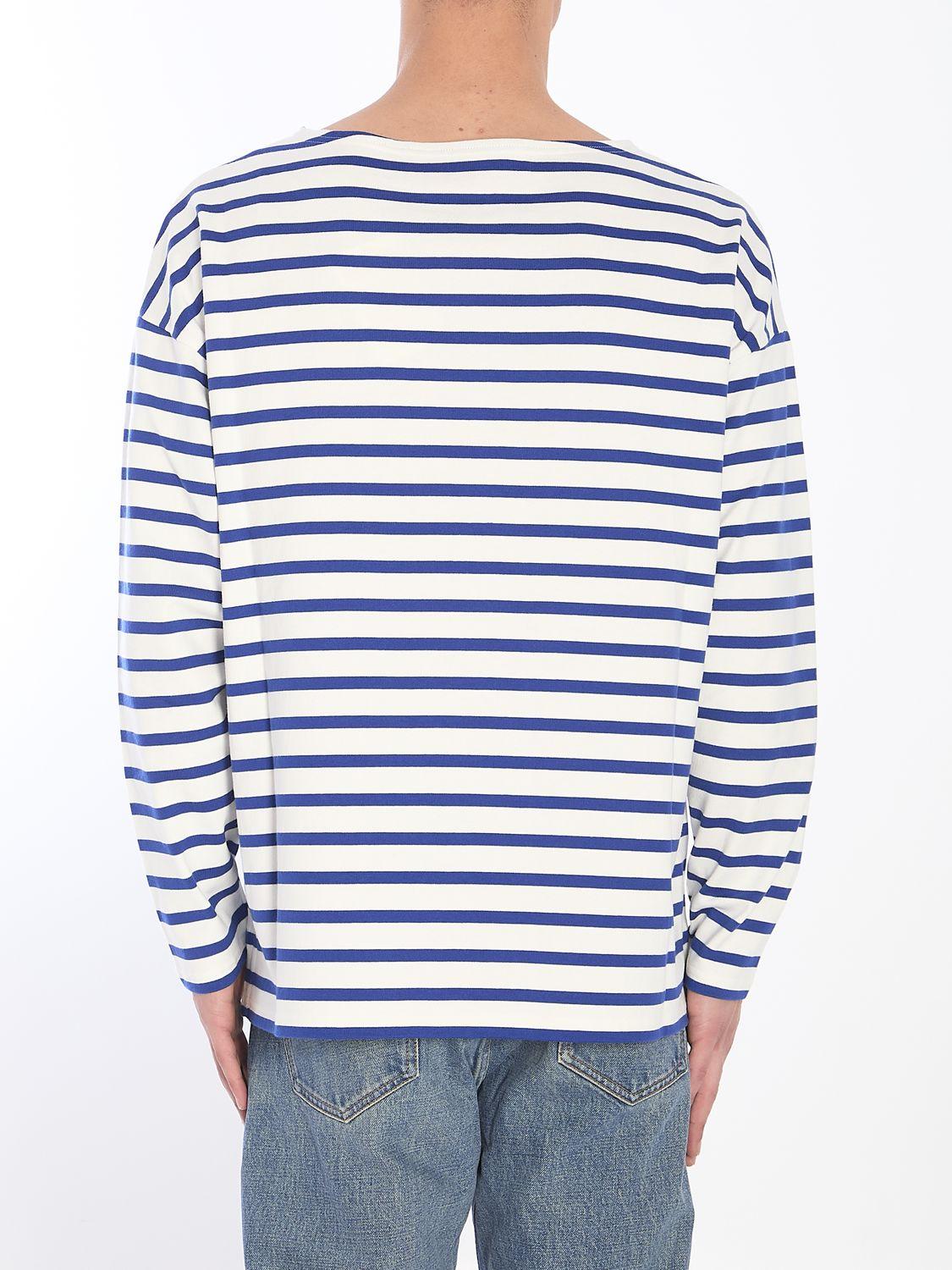 VALENTINO Garavani Men Embroidered Cotton T-shirt In Stripped Product Image