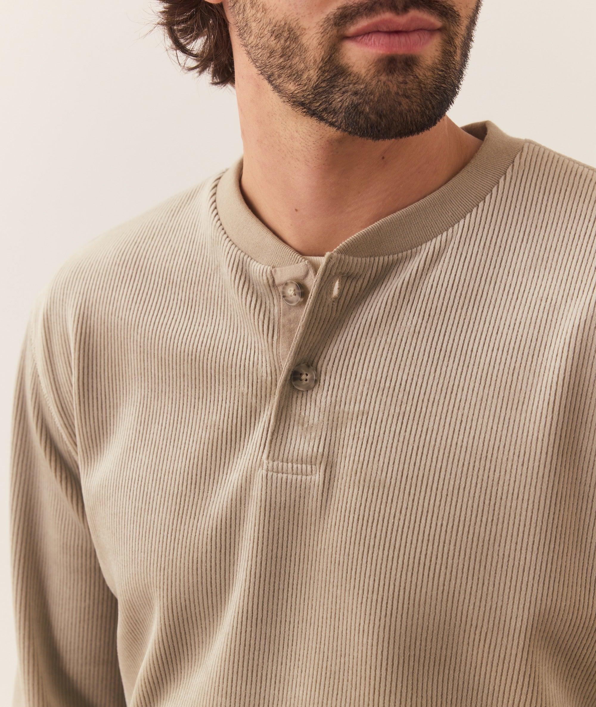 Cord Velour Henley Product Image