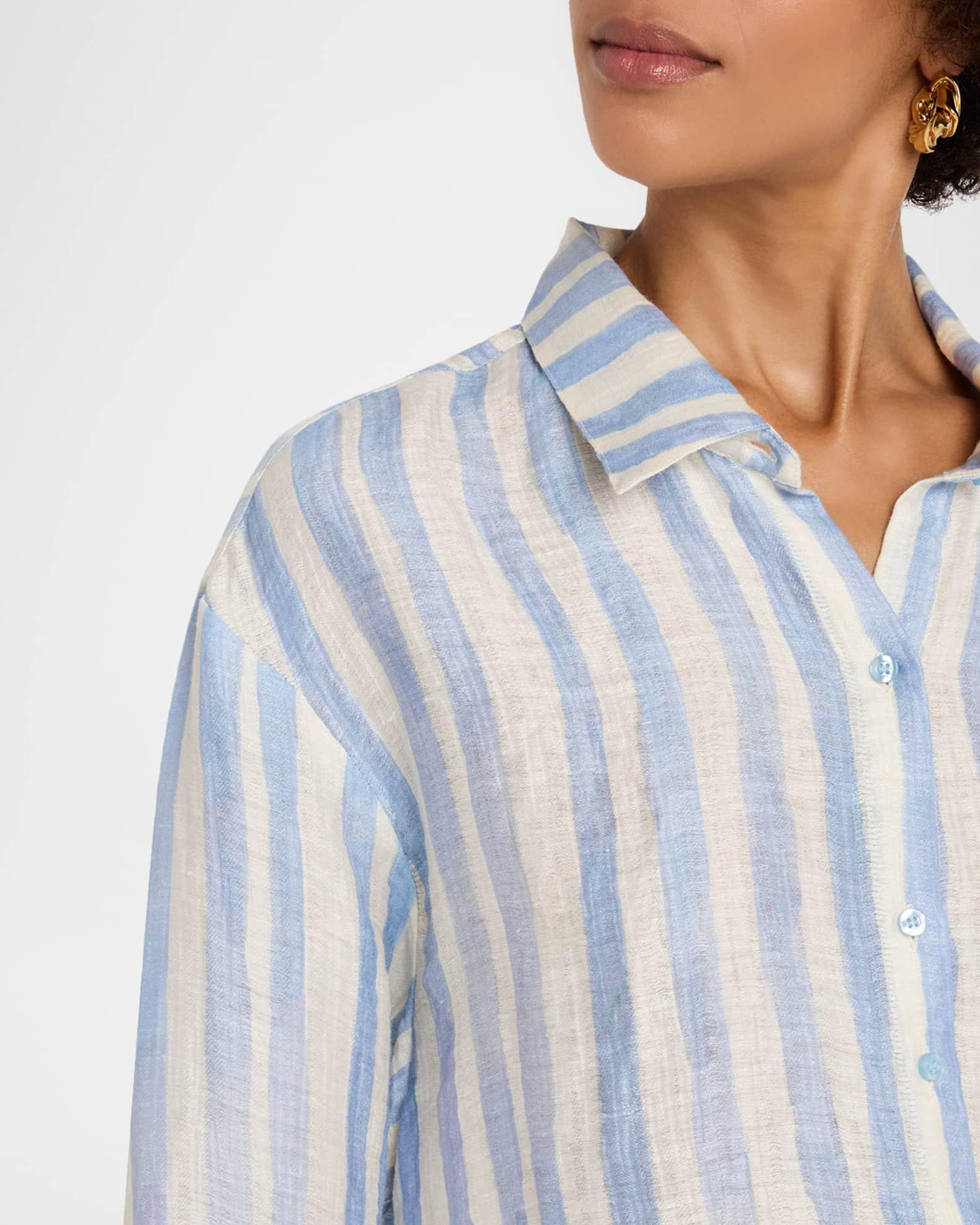 Nico Oversized Striped Beach Shirt Product Image