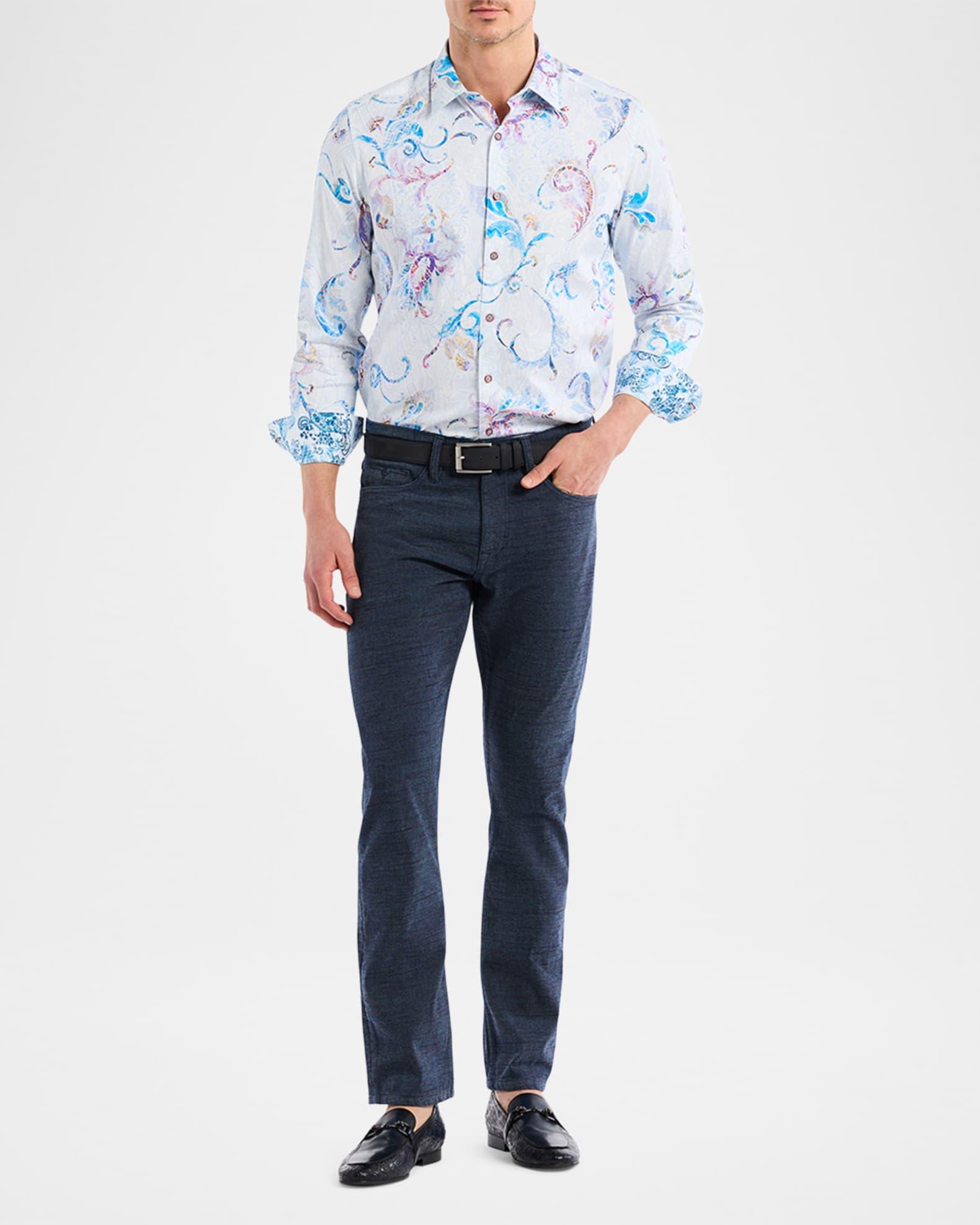 Men's Tilden Paisley Overlay Stretch Sport Shirt Product Image