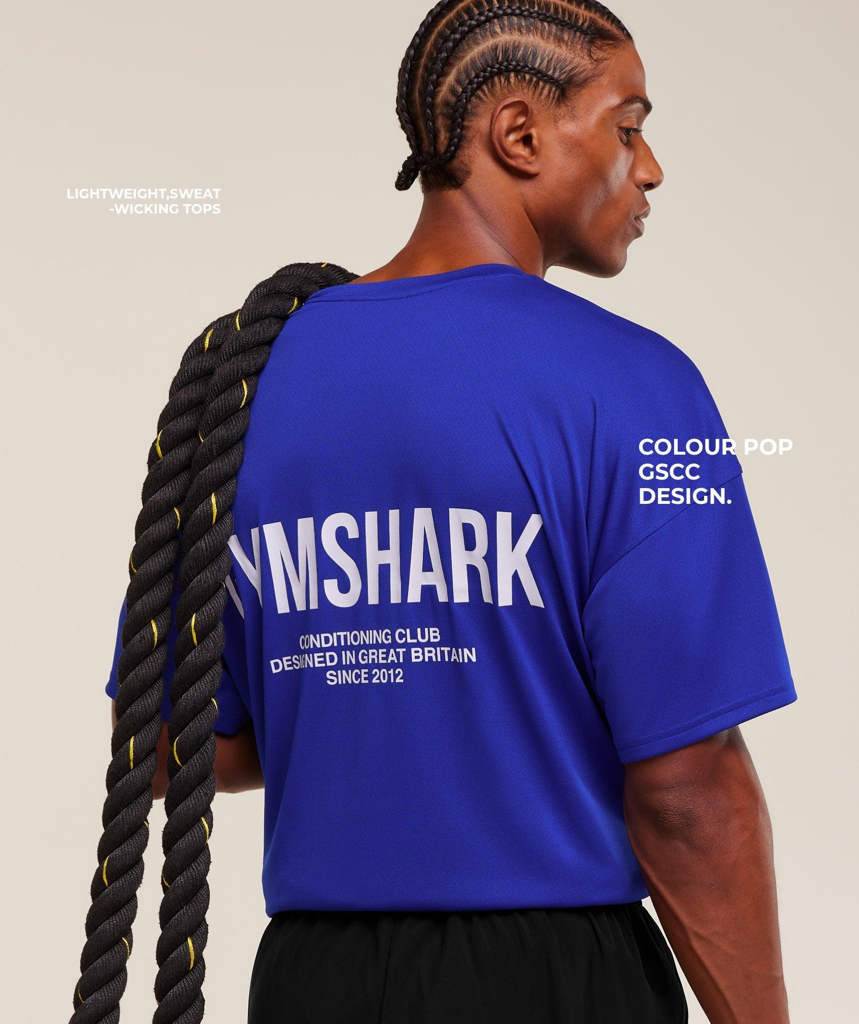 Gymshark Conditioning Club Oversized T-Shirt - Athletic Blue Male Product Image