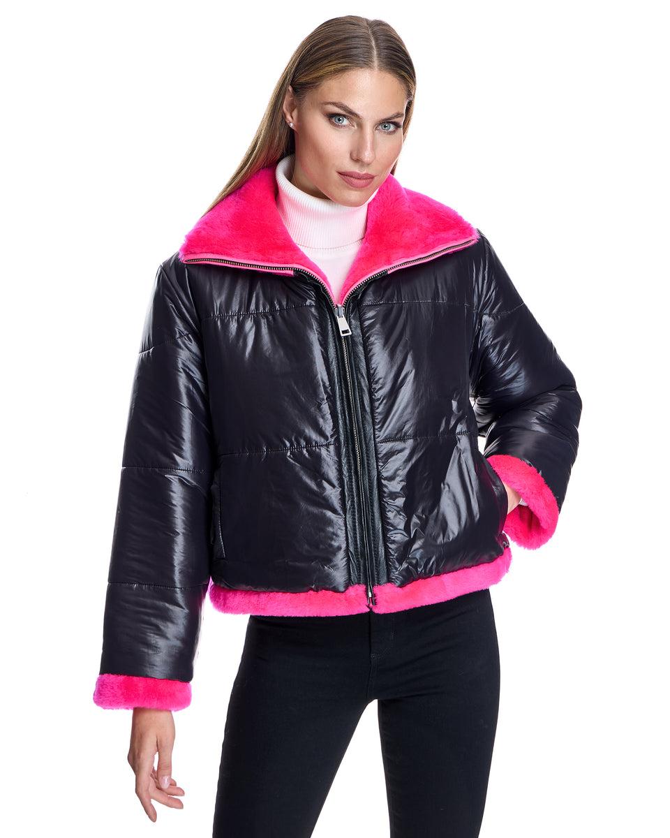 Maximilian  Julia & Stella Shearling Jacket Reversible to Nylon Product Image