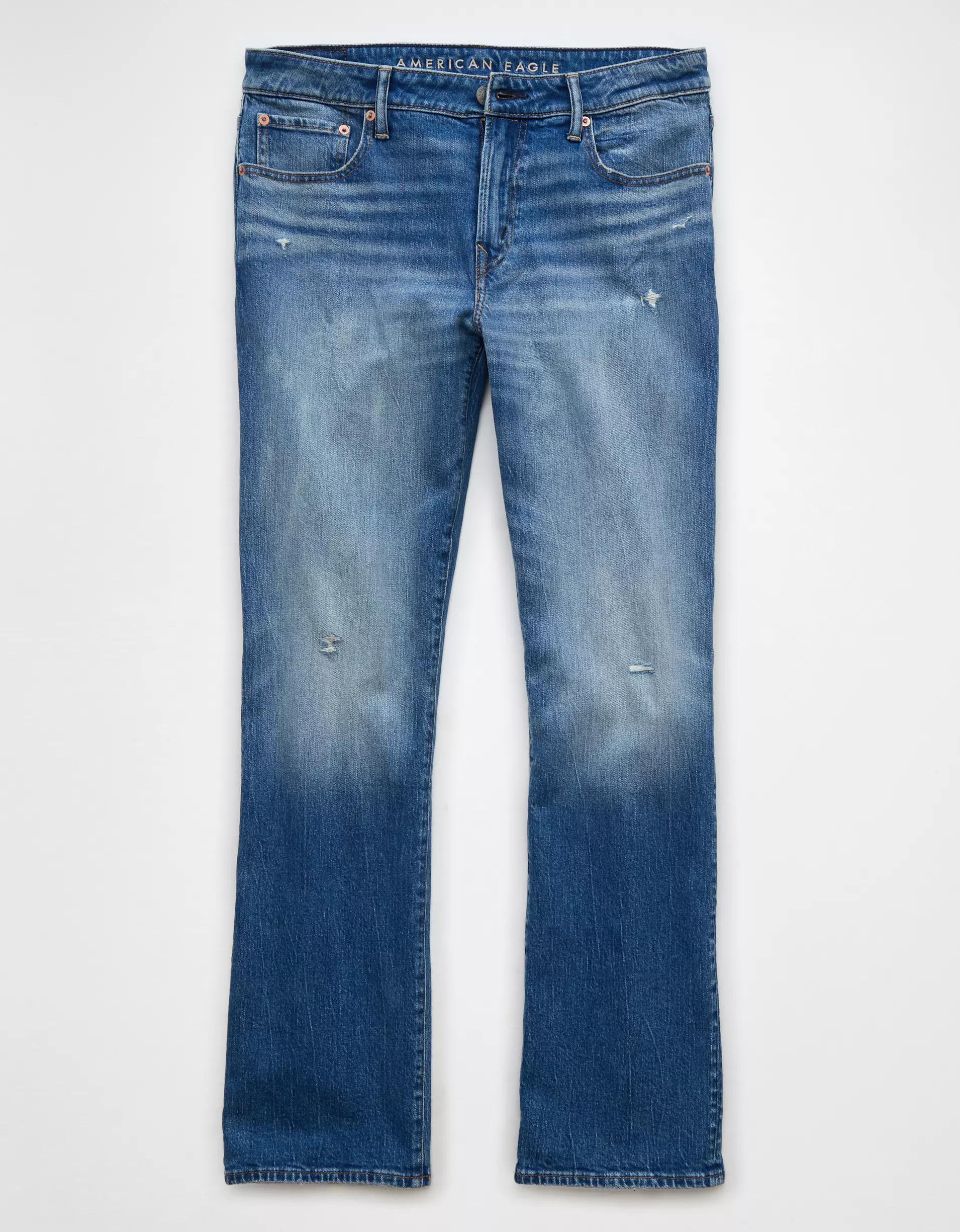 AE AirFlex+ Distressed Original Bootcut Jean Product Image