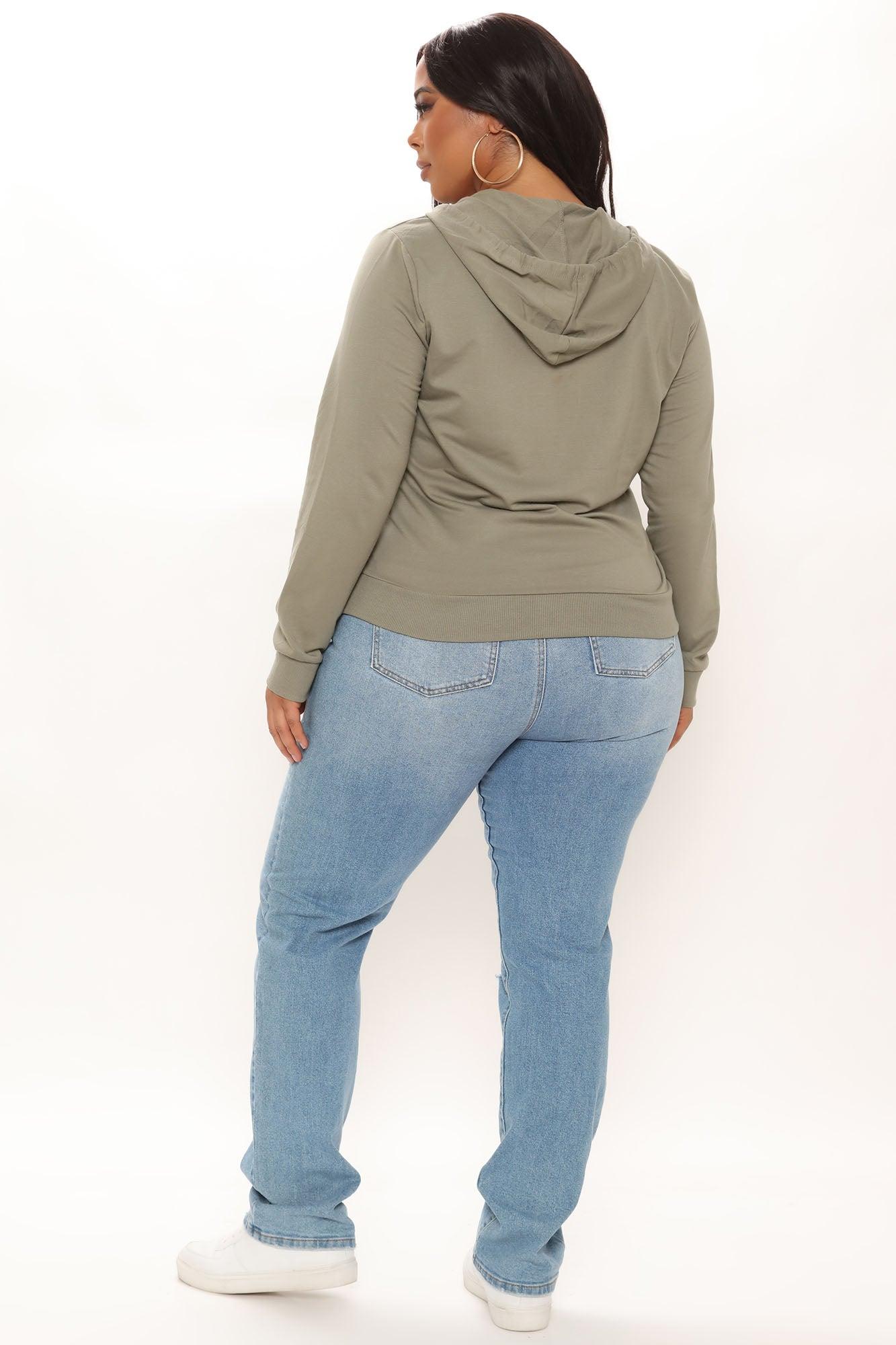 Latest And Greatest French Terry Zip Hoodie - Olive Product Image