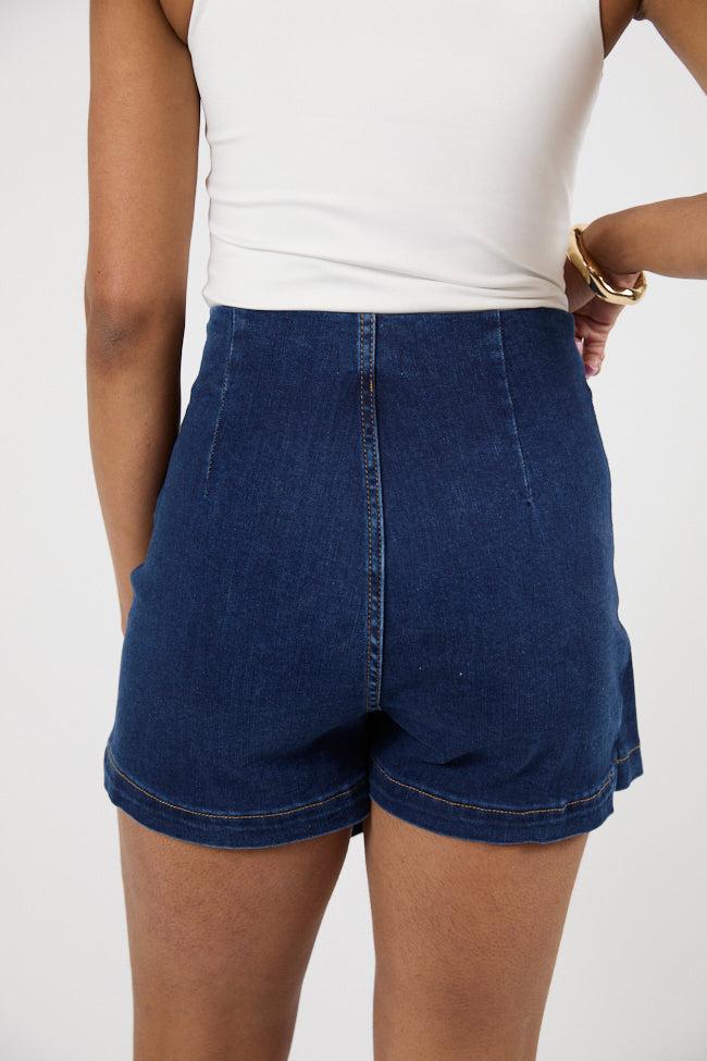 Jessica Dark Wash Denim Skort SALE Product Image