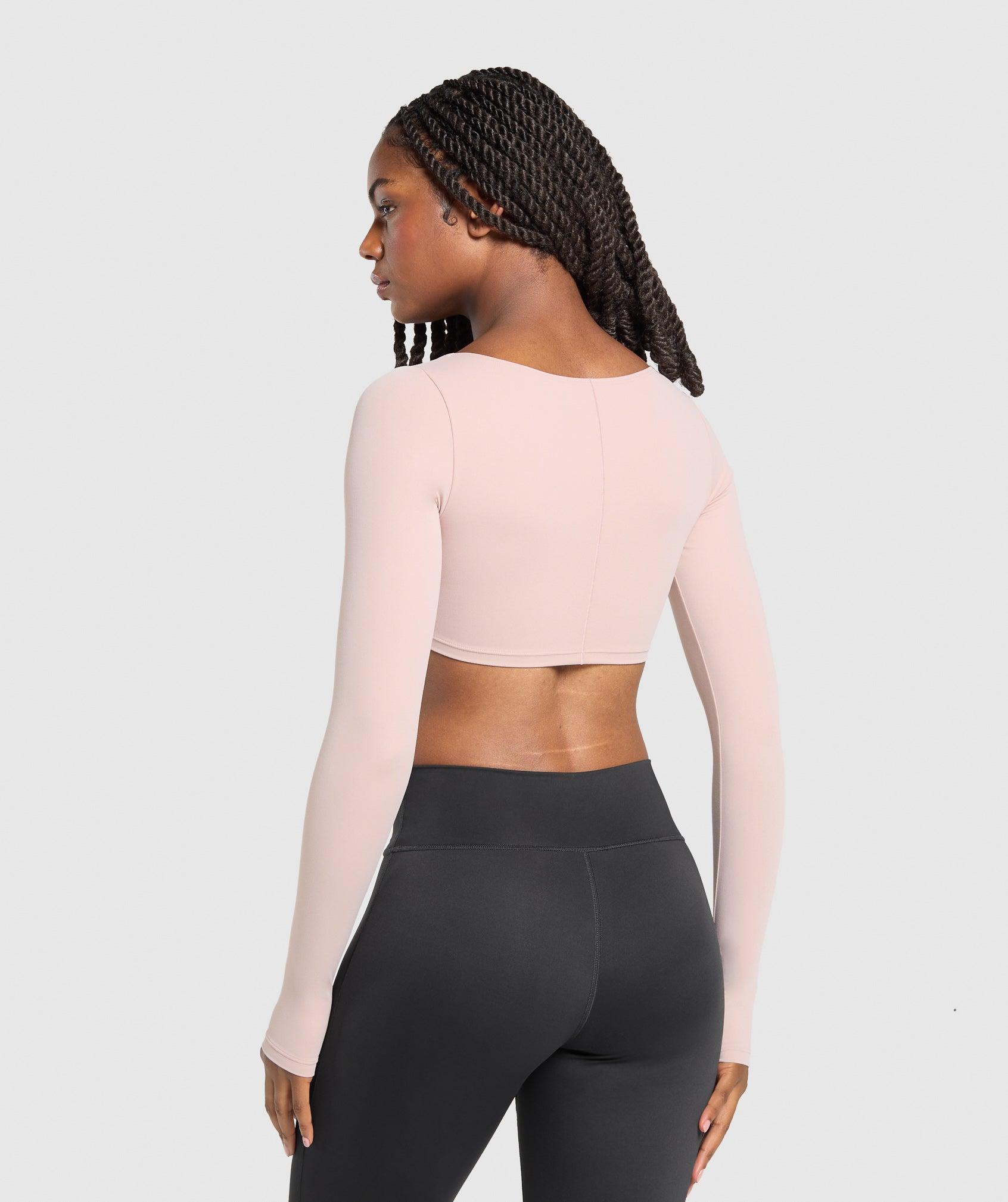Gymshark Ruched Long Sleeve Top - Muted Pink Female Product Image