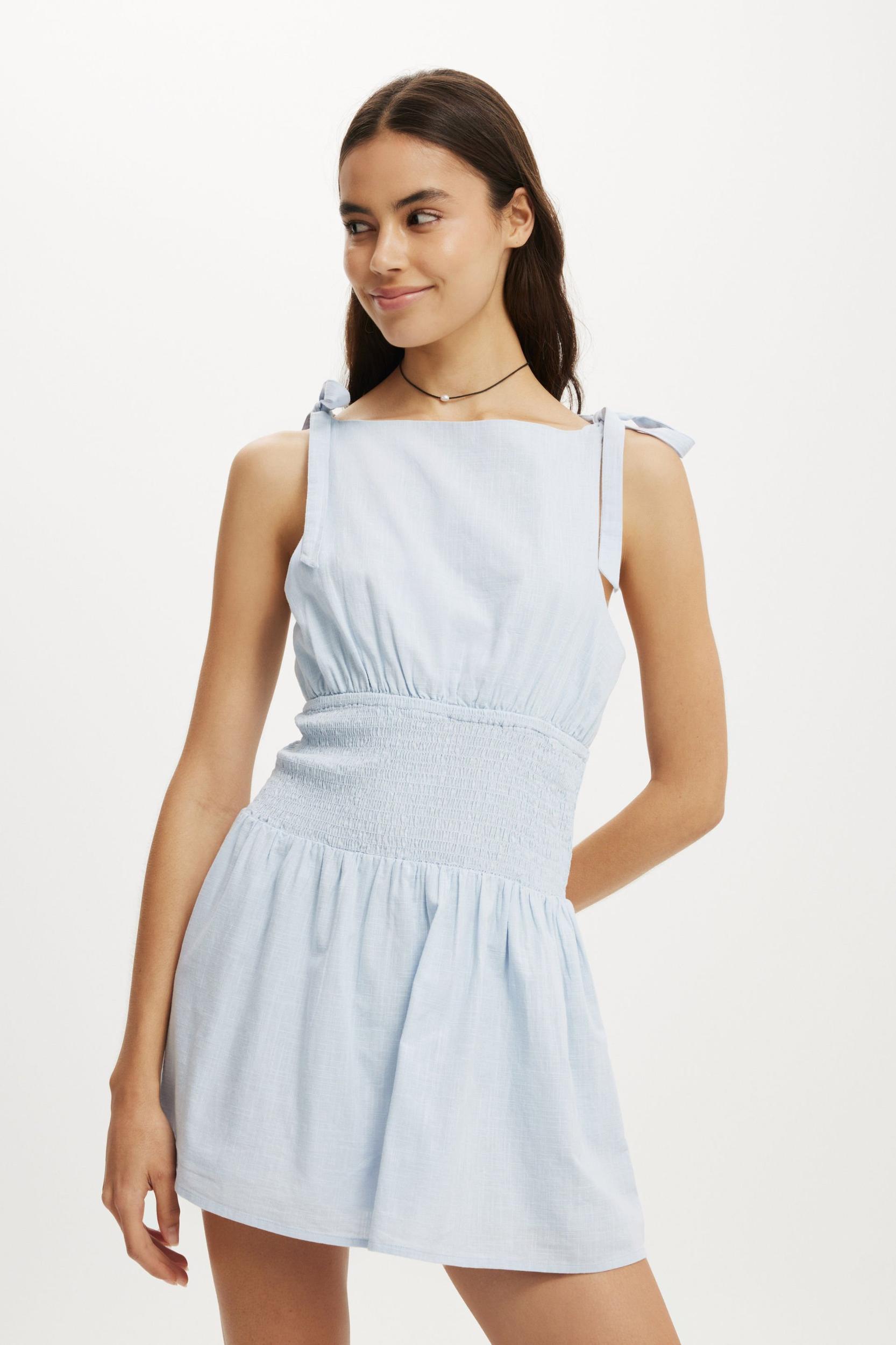 Lola Tie Shoulder Mini Dress Product Image