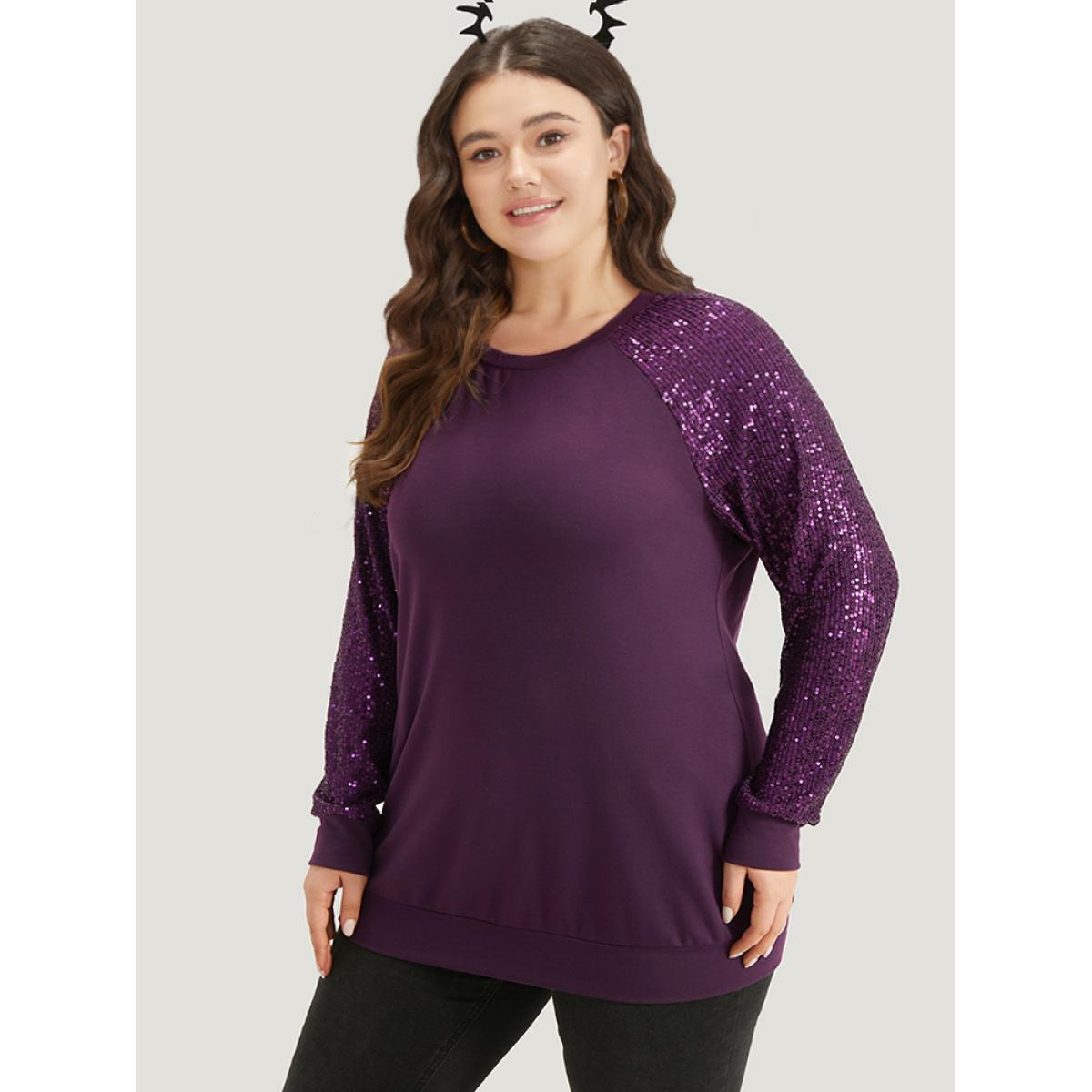 Plus Size Vintage Heather V Neck Rib Knit Sweatshirt Women DarkGreen Casual Rib Knit V-neck Dailywear Sweatshirts BloomChic 22-24/3X Product Image