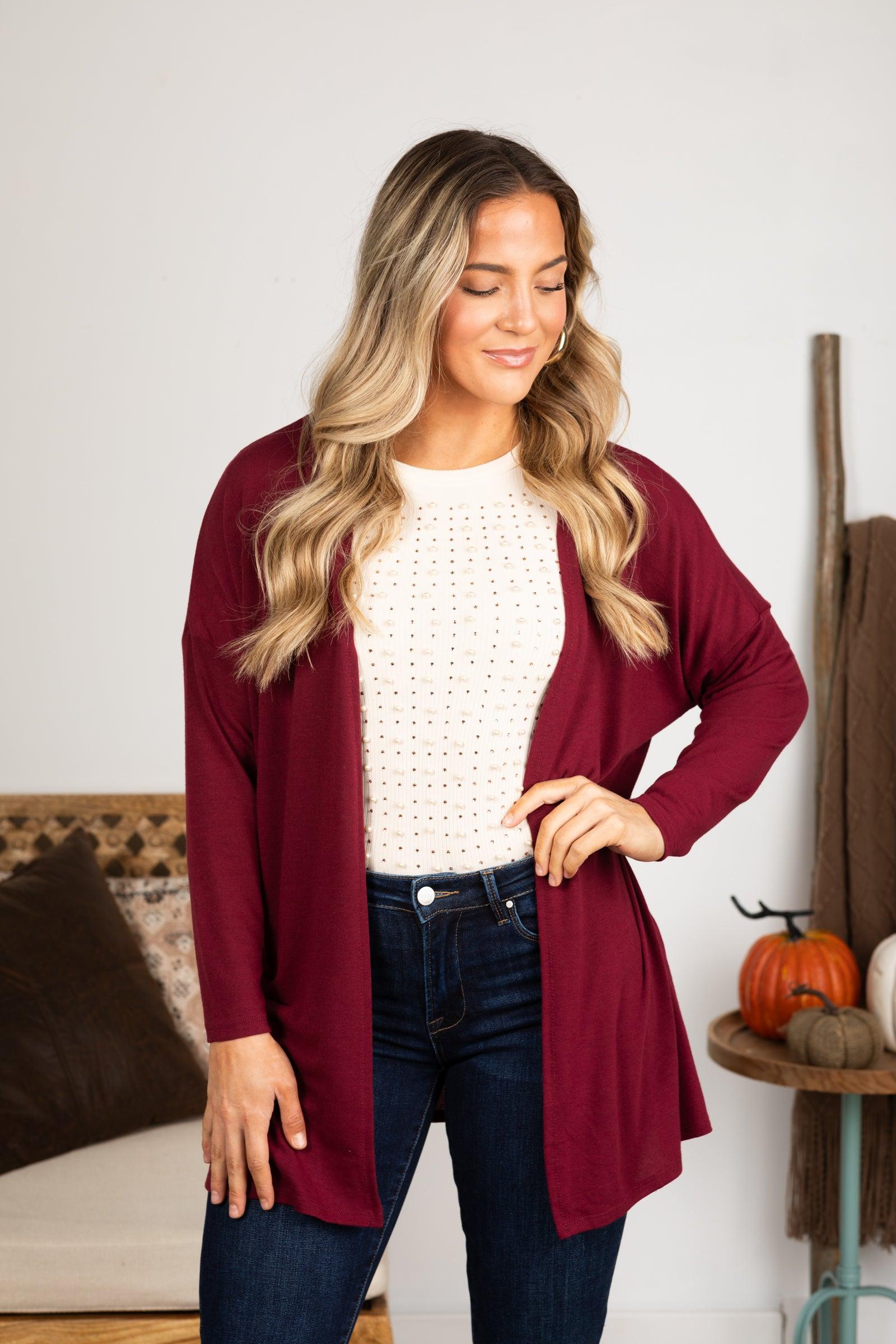 Solid Open Knit Cardigan Product Image