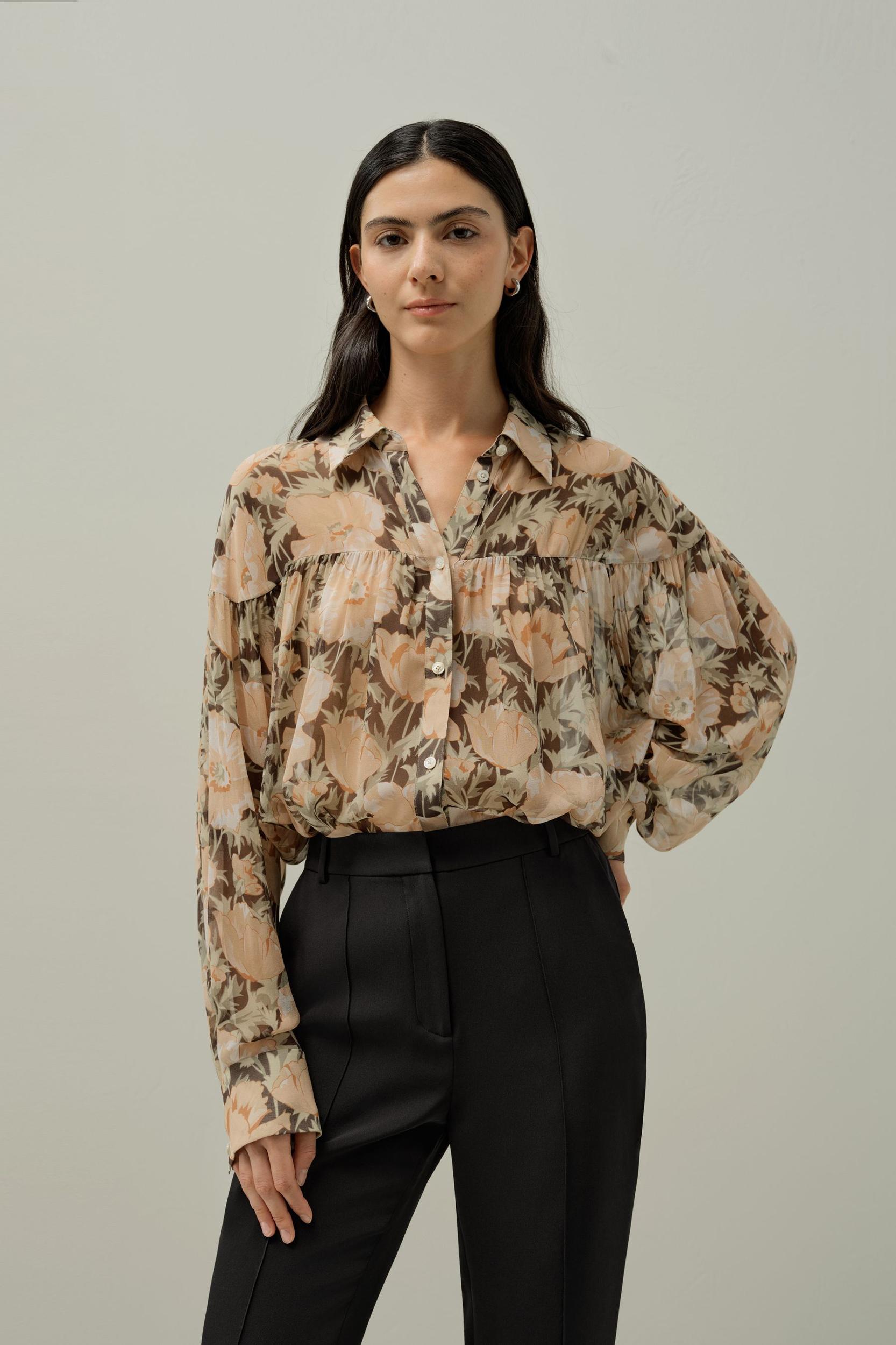 Poppy Parade Silk Blouse - Made With Liberty Fabric Product Image