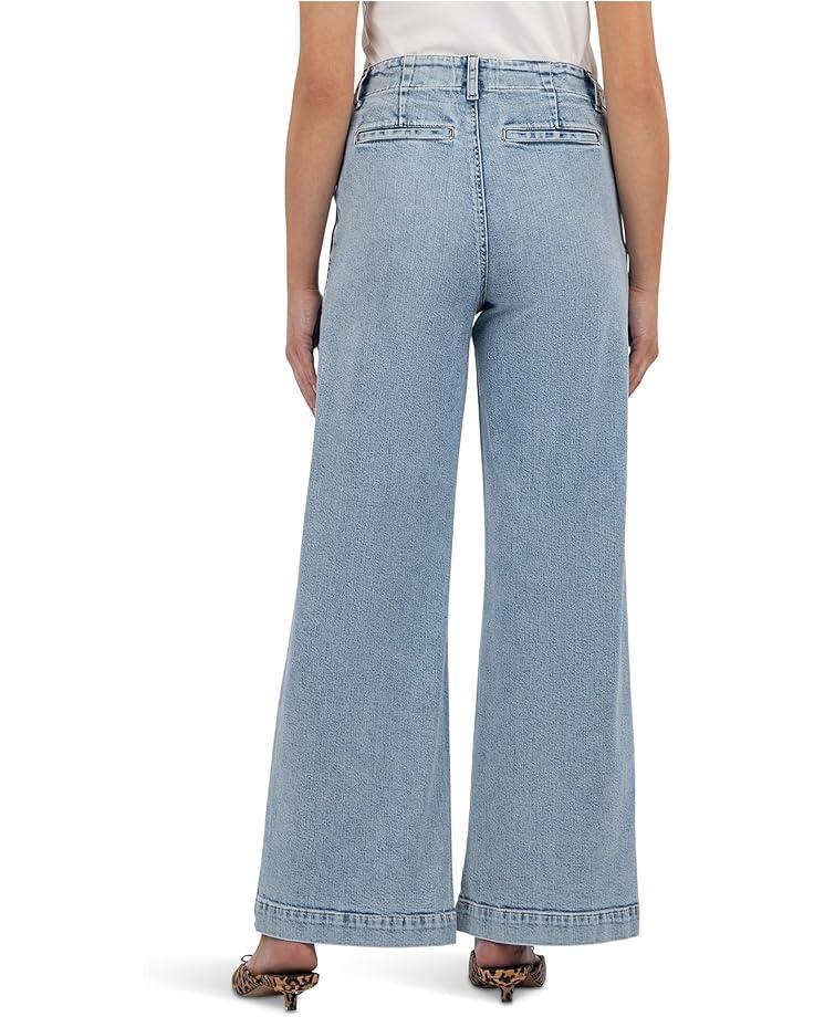 Gwen High-Rise Wide Leg Roll-Up 5 Pockets Product Image