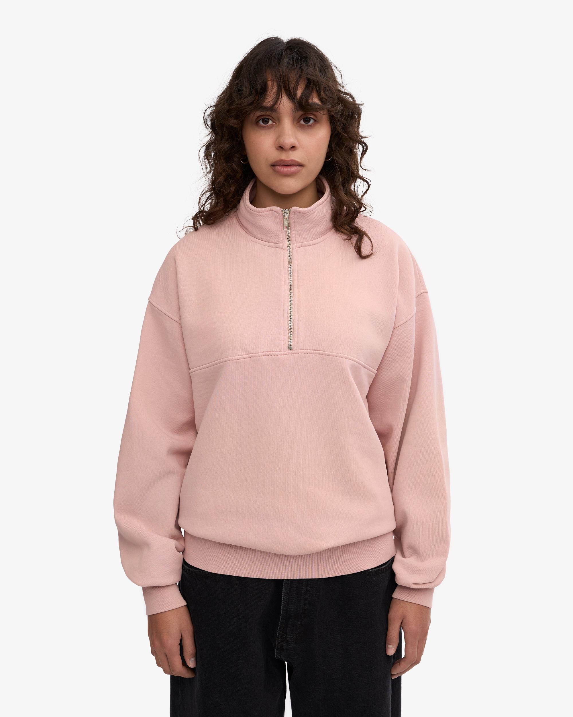 Organic Quarter Zip - Faded Pink Product Image