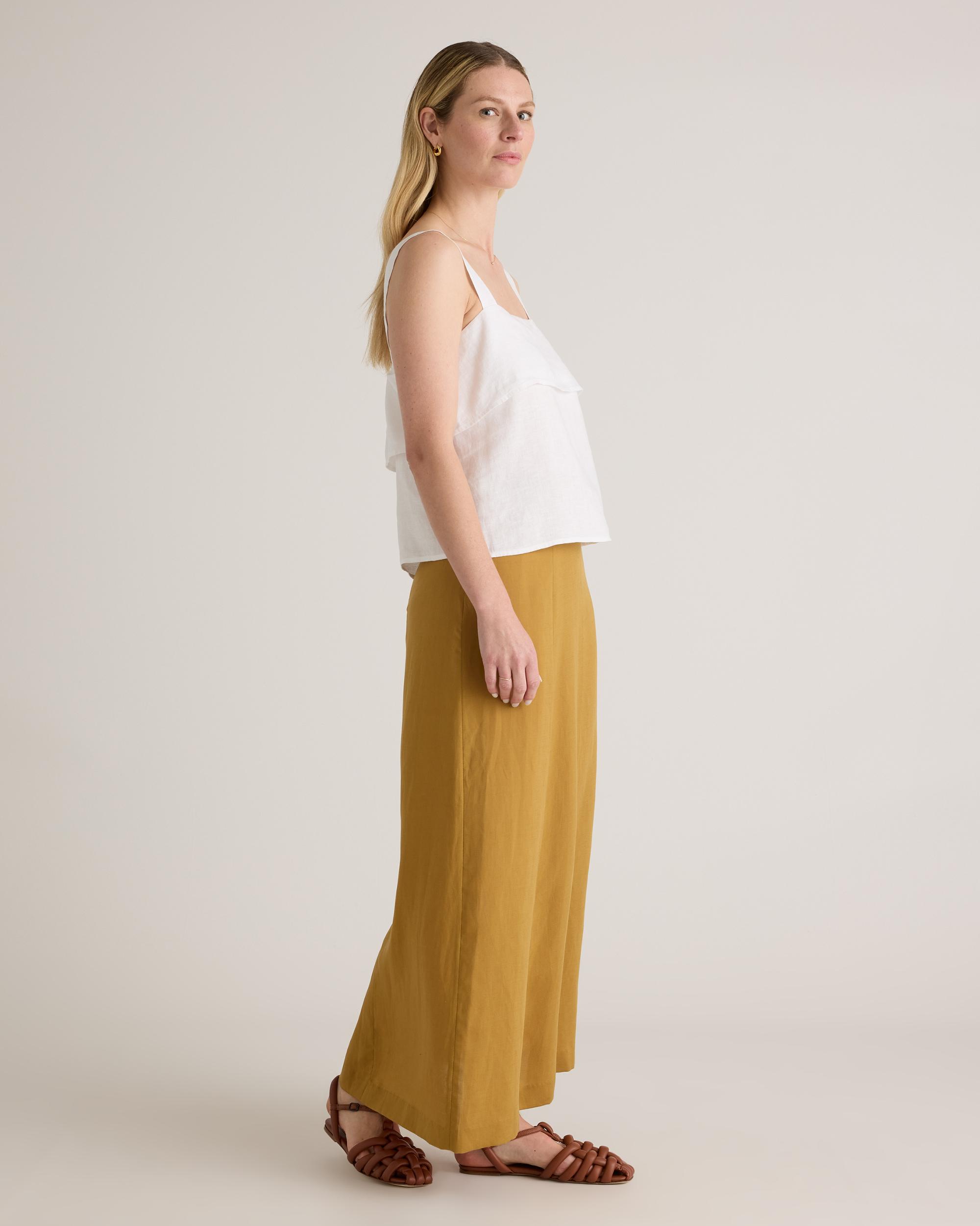 Quince | Women's 100% European Linen Square Neck Tank Top Product Image
