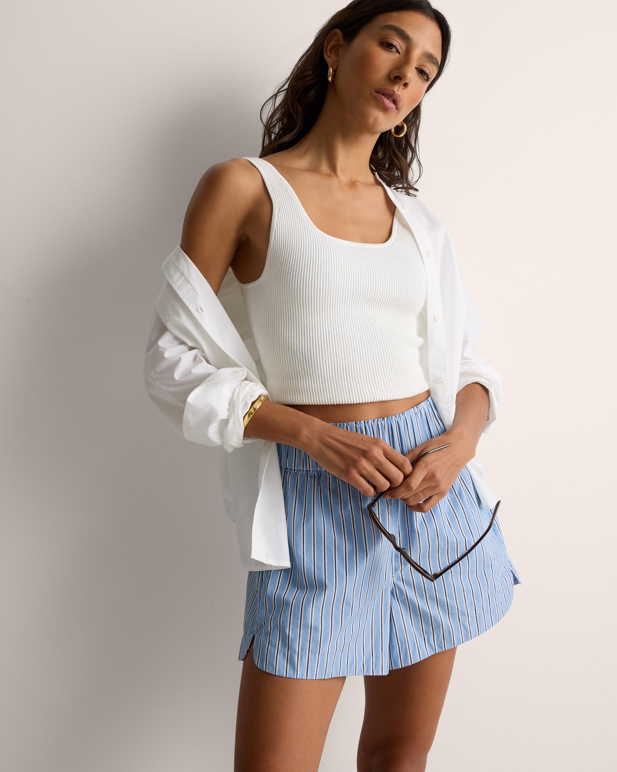 Quince | Women's Poplin Pull-On Shorts Organic Cotton Product Image