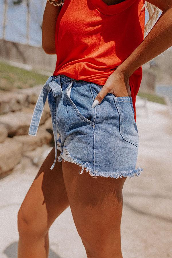 The Jaxon High Waist Distressed Shorts Product Image