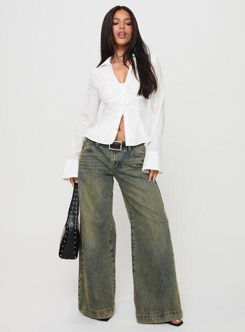 Elowenn Long Sleeve Top White Product Image