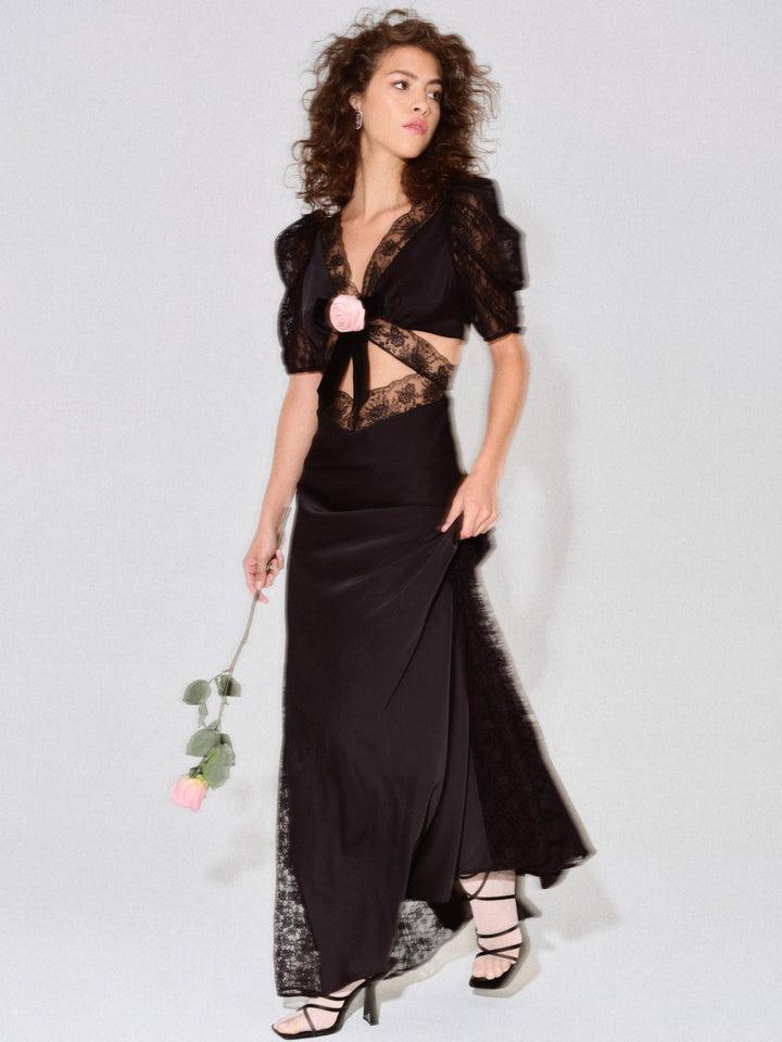 Corinne Maxi Dress — Black Product Image