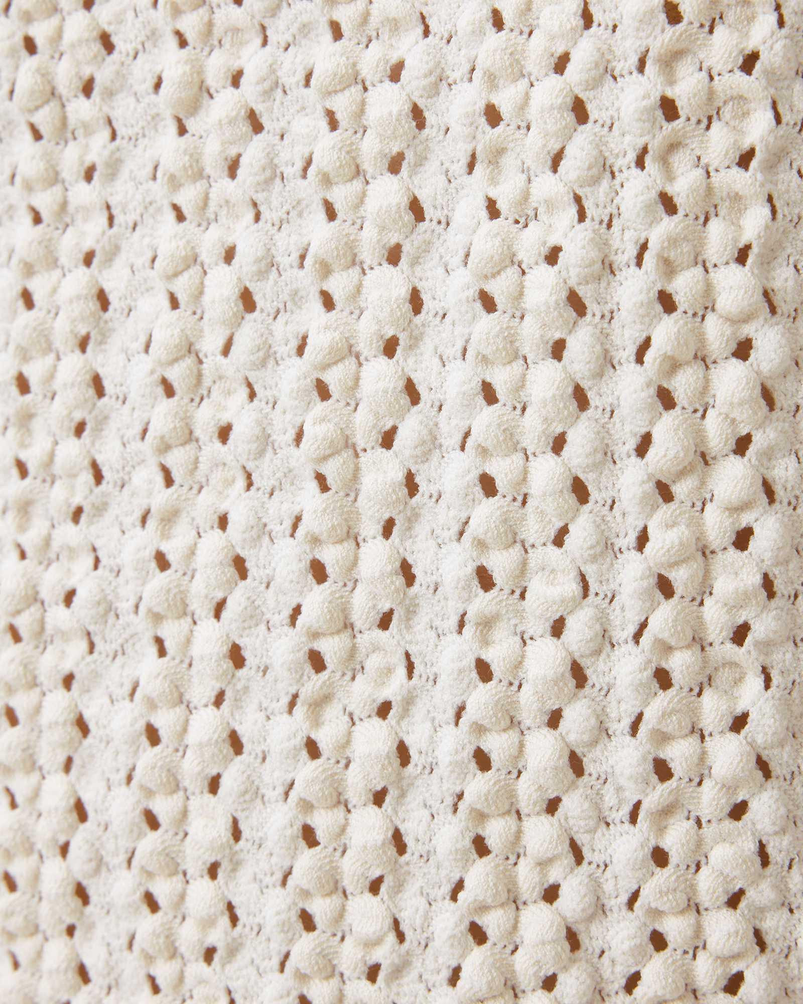 Karma Stevie Slim Fit Crochet T-Shirt Chalk White | ALLSAINTS US Product Image