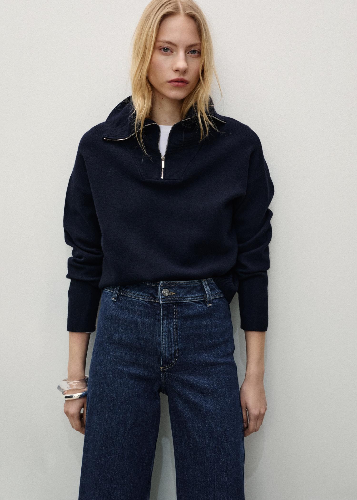 Catherin culotte high-rise jeans - Women | MANGO USA Product Image