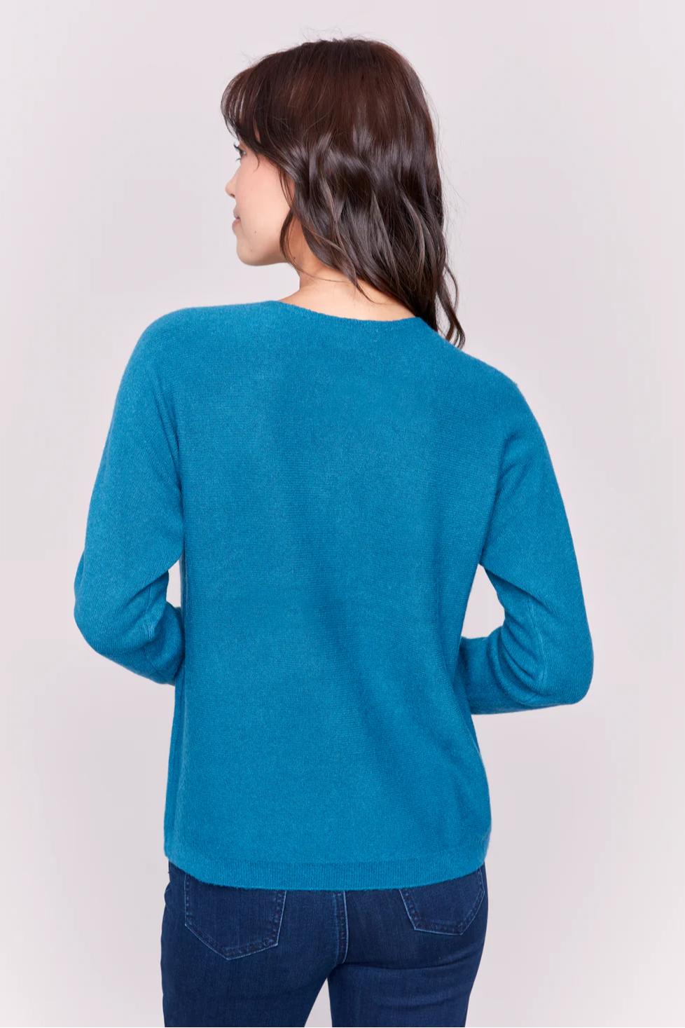 Self Fringed Embroidered Shape Sweater Product Image