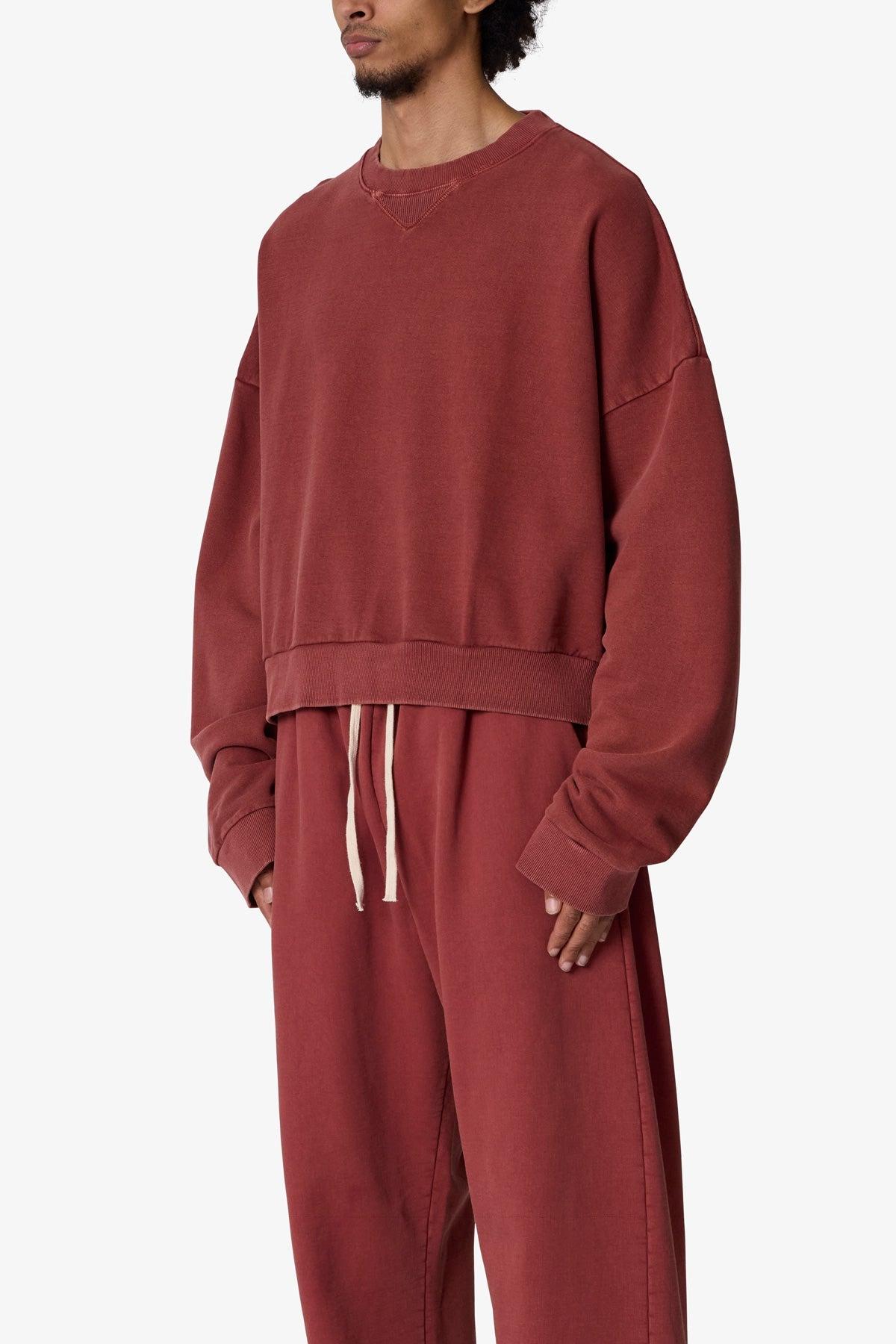 Cropped Crewneck - Rust Product Image