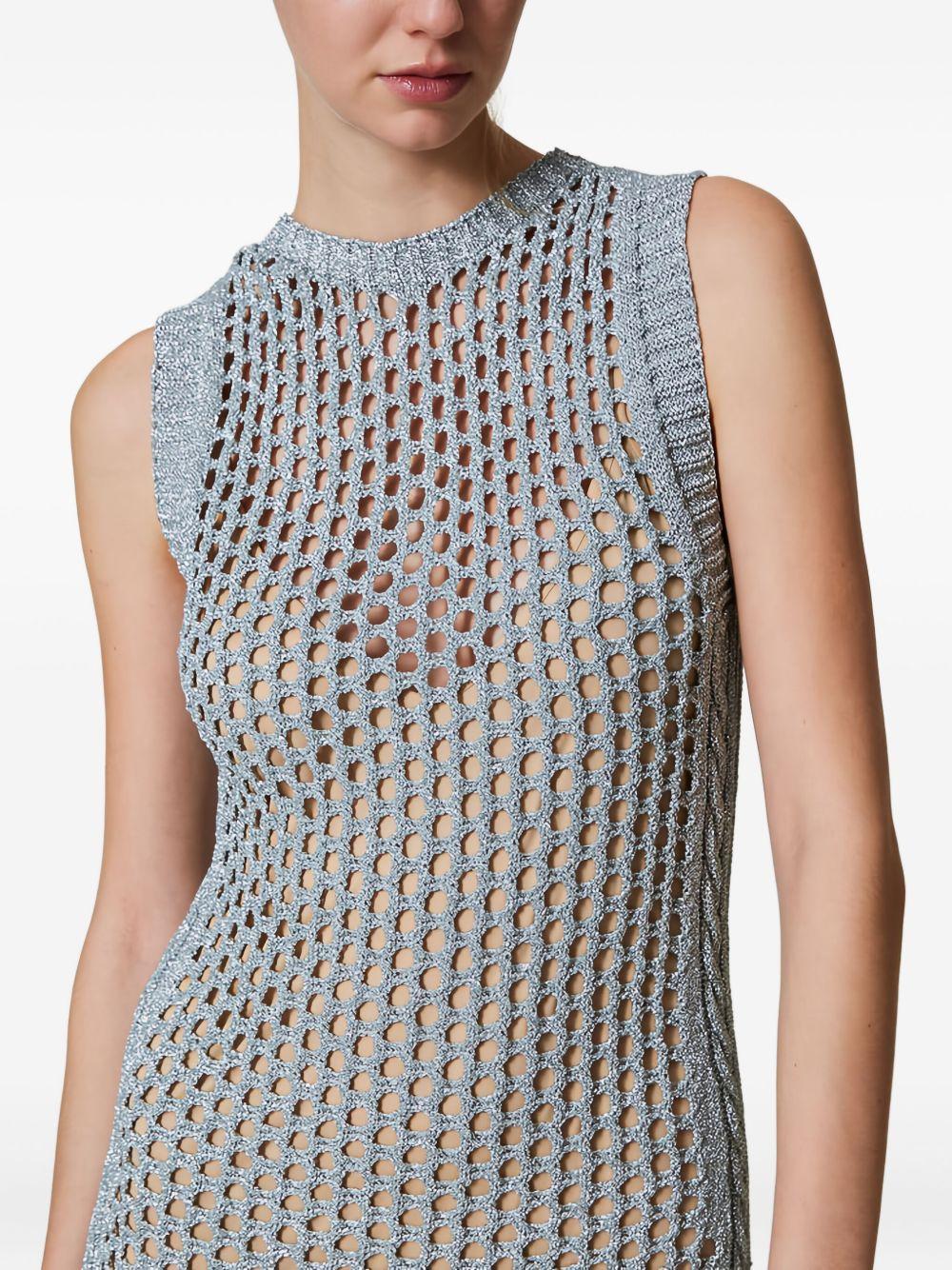 Long Lurex-mesh midi dress Product Image