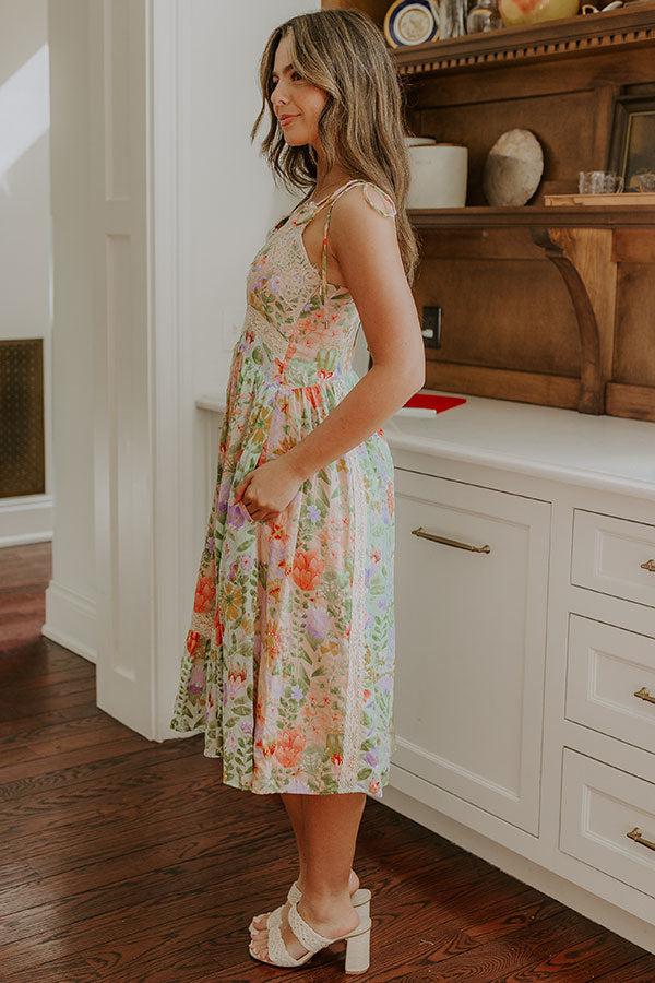 Whimsical Ways Floral Midi Dress Product Image