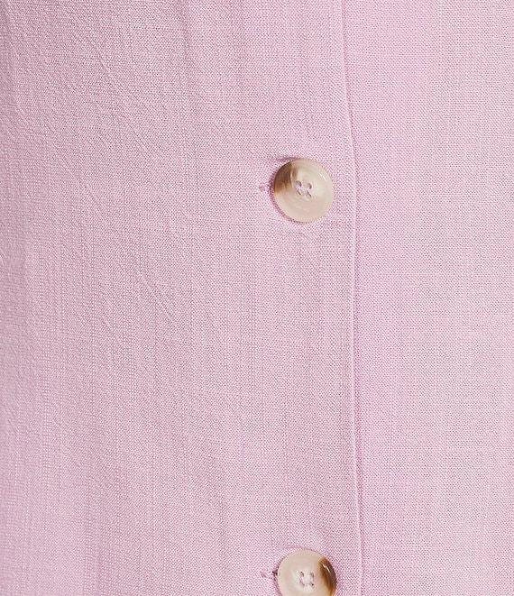 Sadie & Sage Linen V-Neck Button Front Coordinating Vest Top Product Image