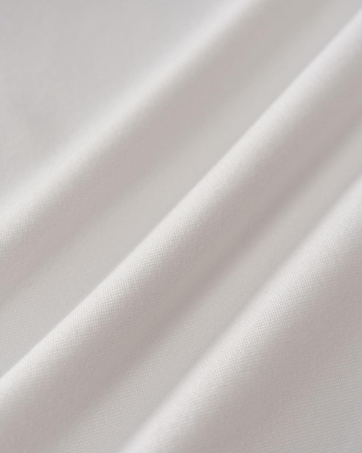 White Round Neck Cutout Slim Tee Product Image