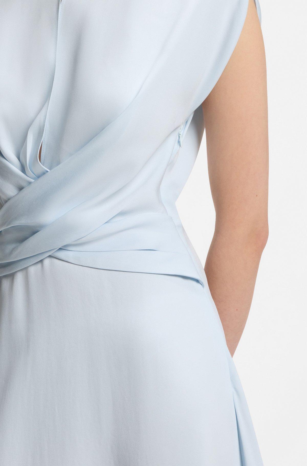 Keyhole-neckline dress with wrap detail Product Image