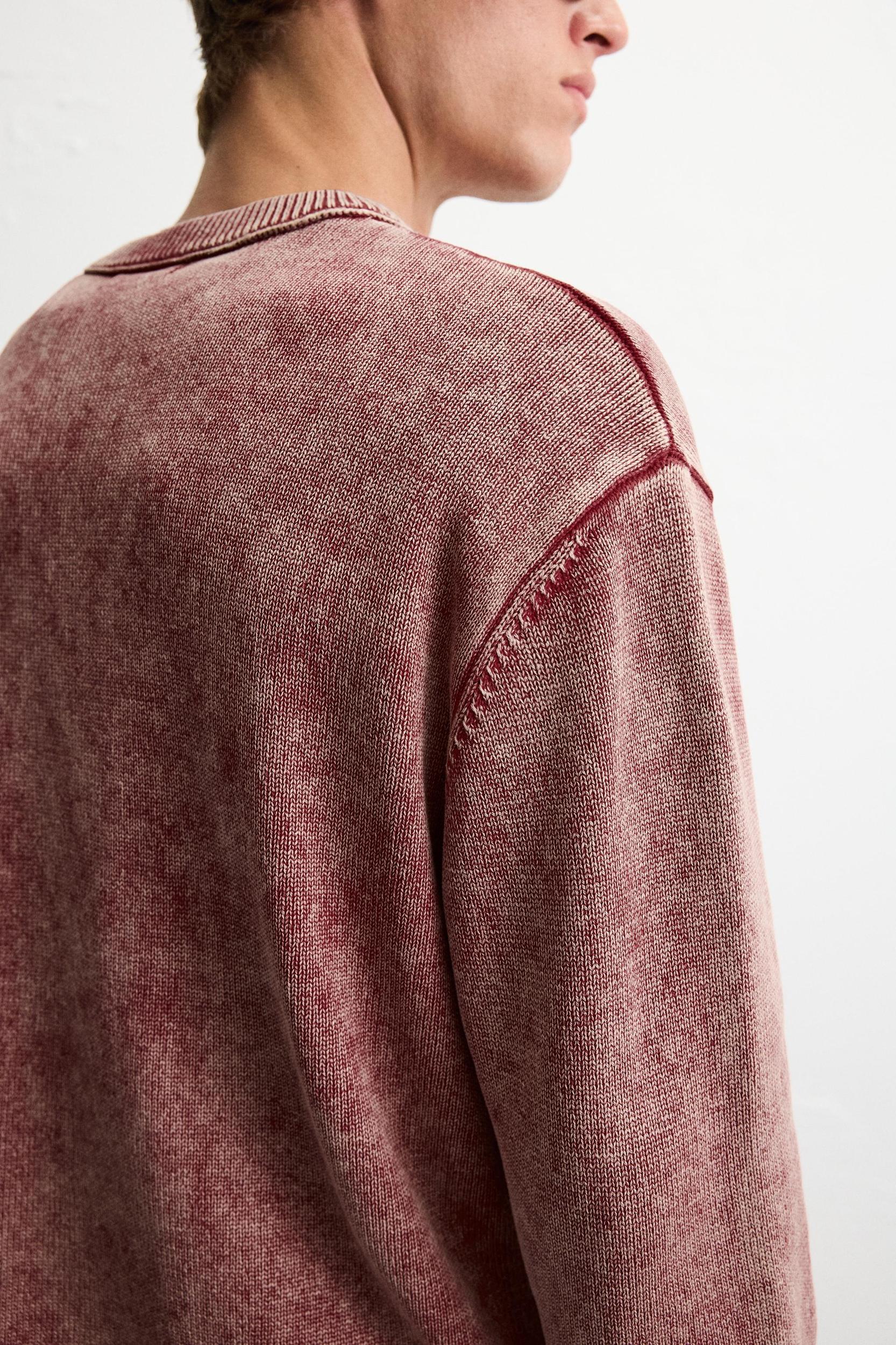 WASHED TEXTURED SWEATER Product Image