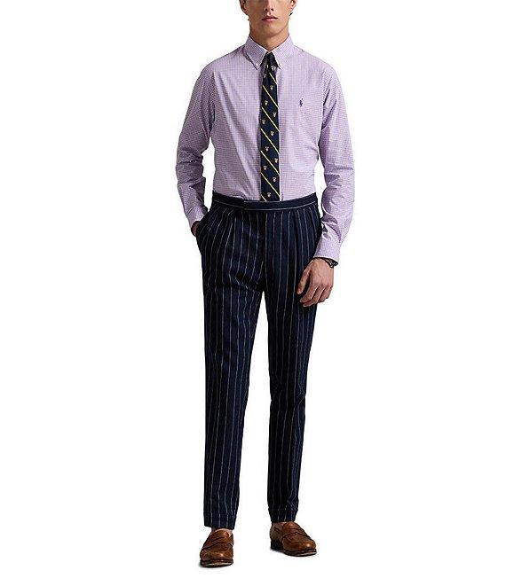 Polo Ralph Lauren Slim Fit Gingham Stretch Poplin Long Sleeve Woven Shirt Product Image
