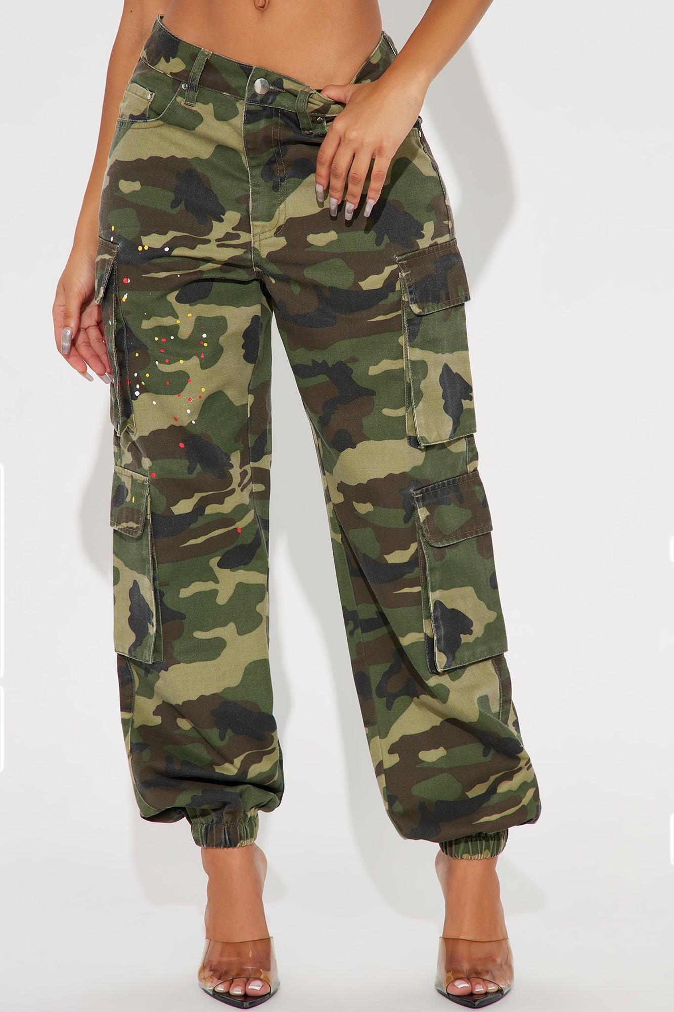 You Lost Me Camo Cargo Jogger Pant - Olive/combo Product Image