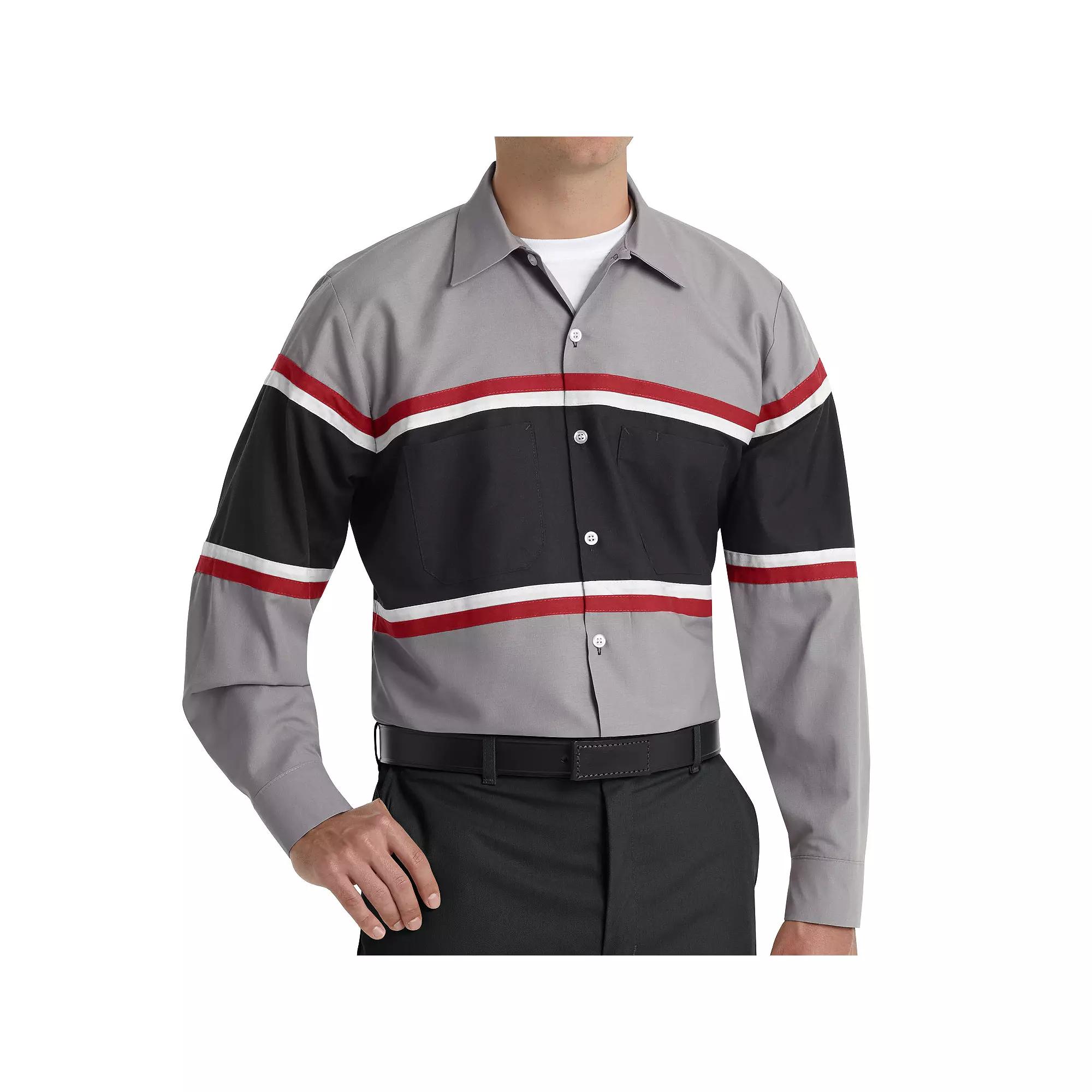 Mens Red Kap Classic-Fit Long Sleeve Technician Button-Down Work Shirt Product Image
