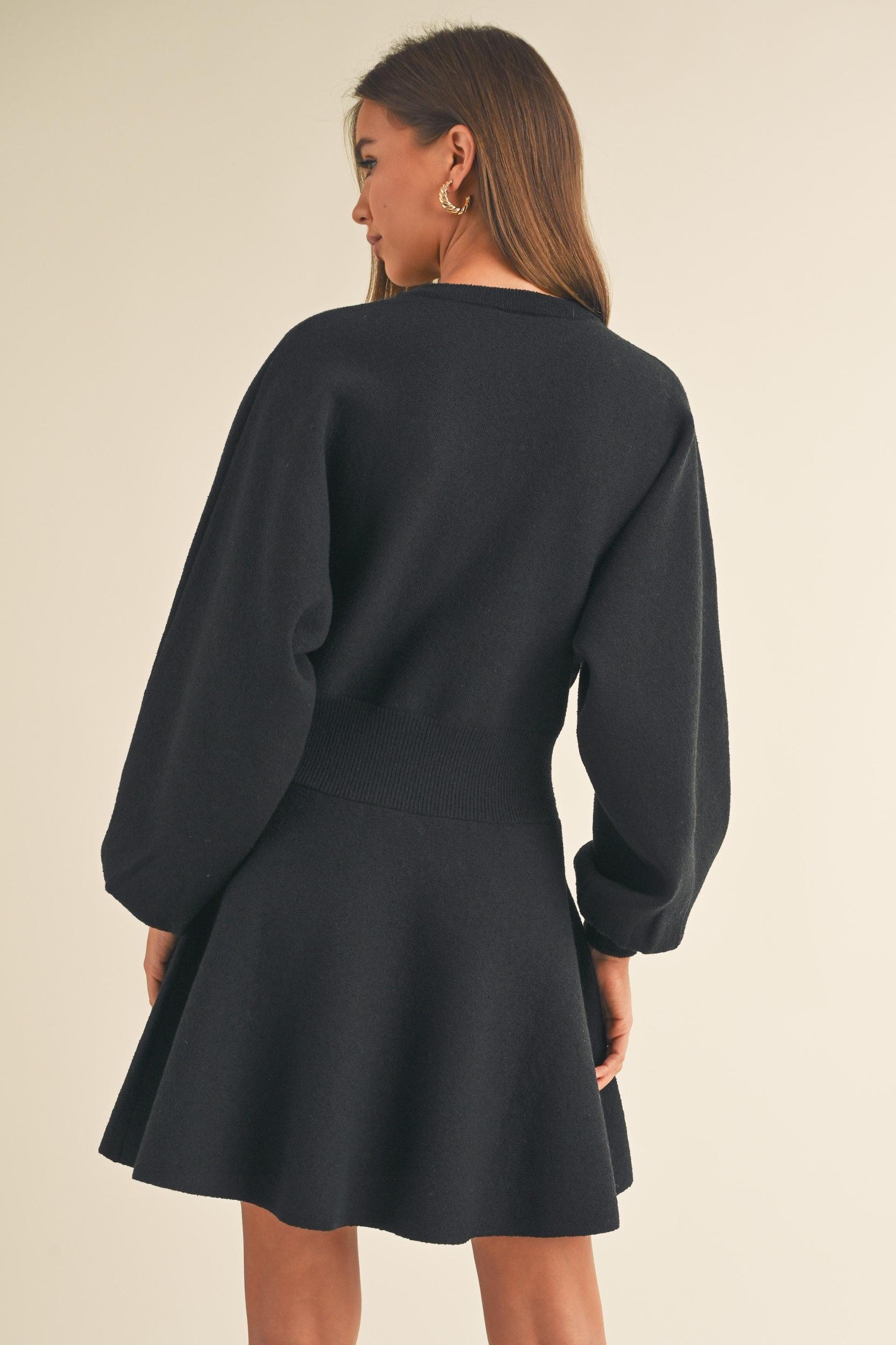 Balloon Sleeve Sweater Dress Product Image